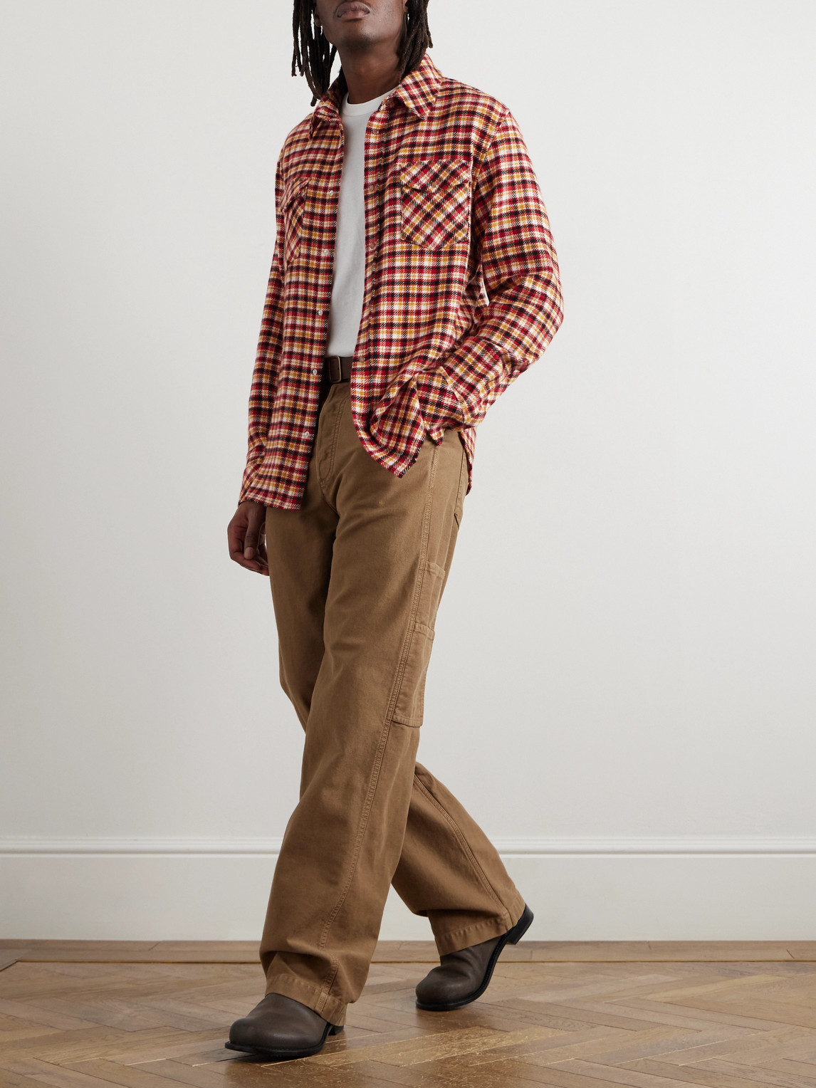 Time Checked Cashmere Shirt — 2