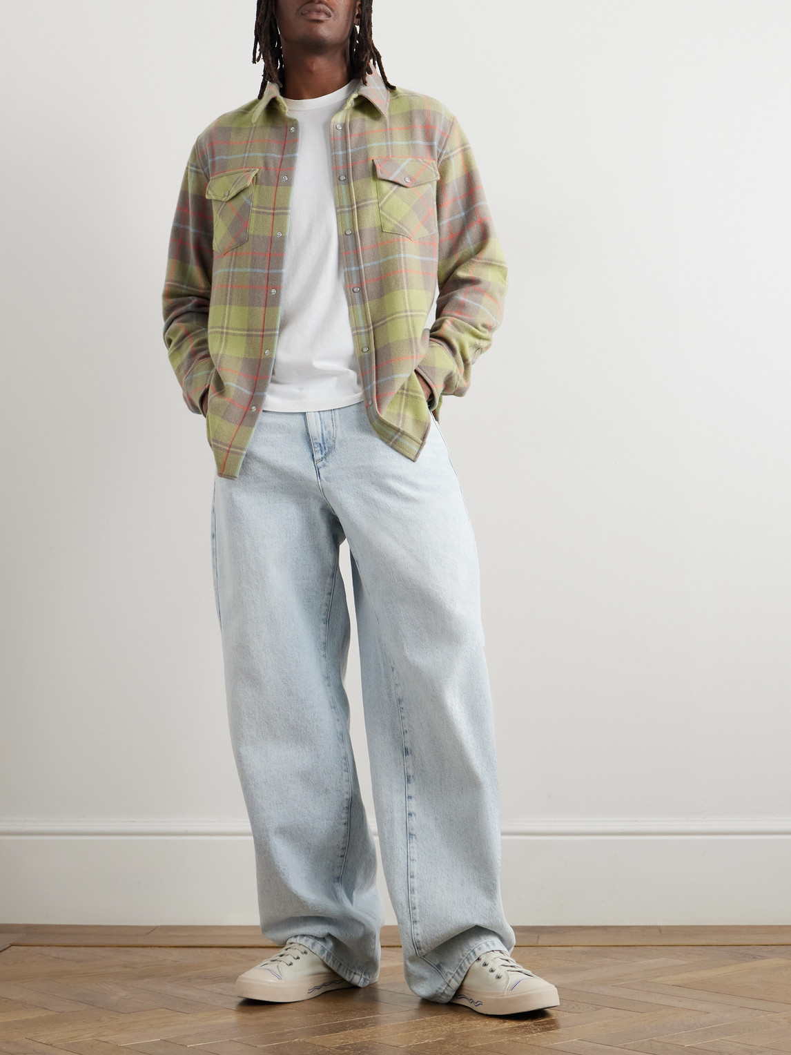 Earth Checked Cashmere Shirt — 2