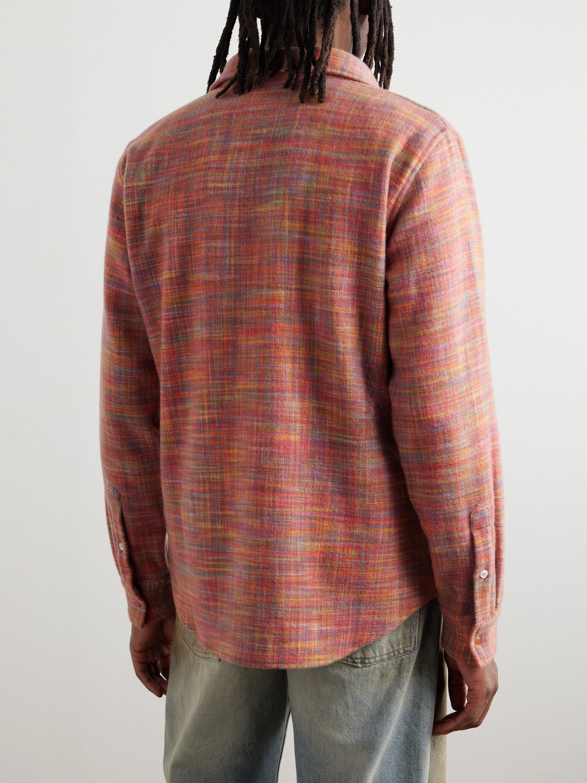 Flower Space-Dyed Cashmere Shirt