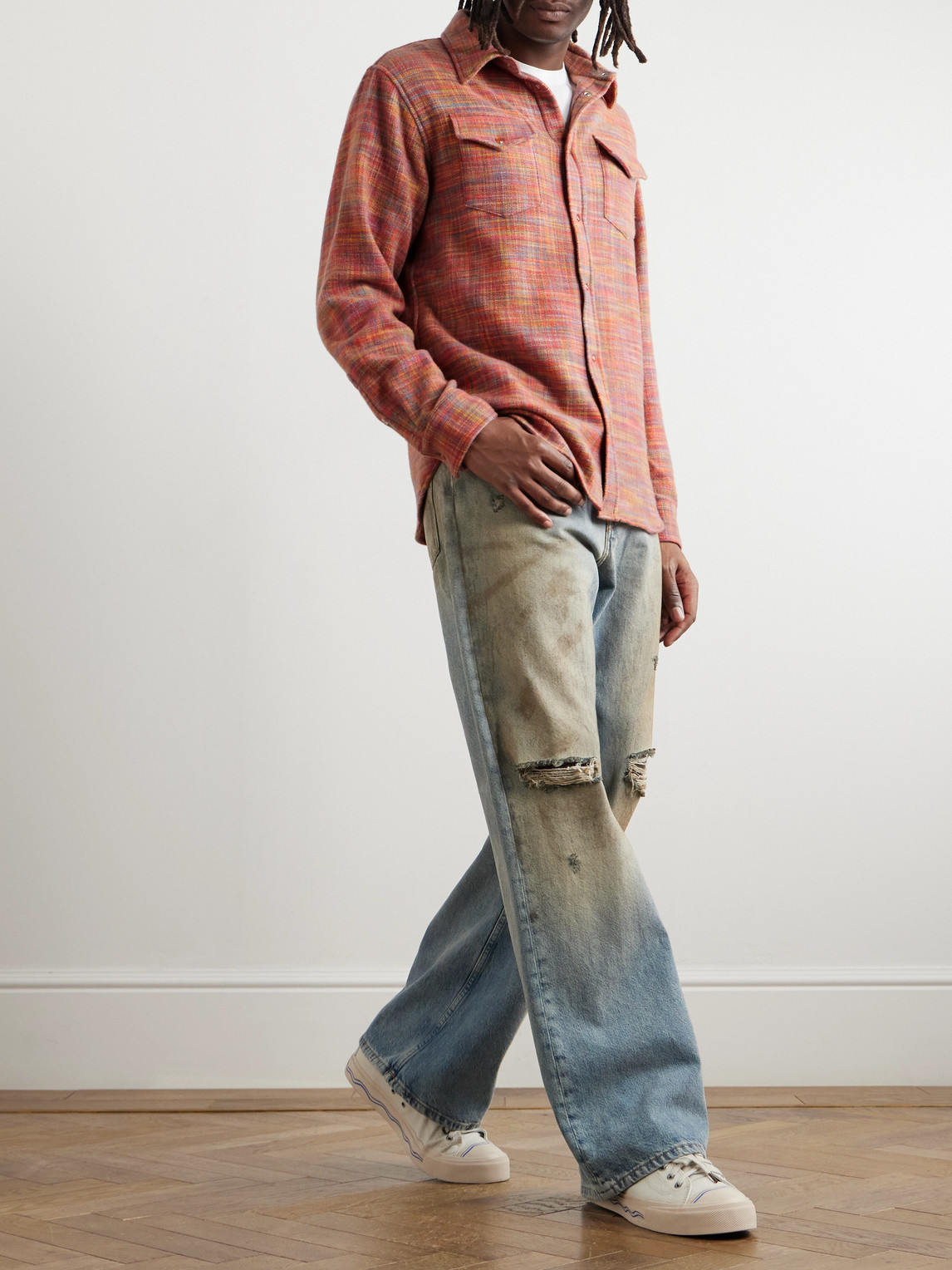 Flower Space-Dyed Cashmere Shirt — 2