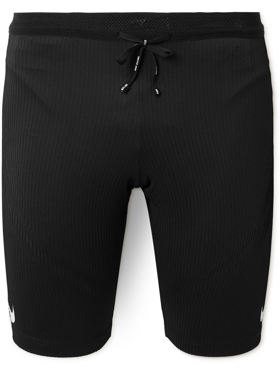 AeroSwift Logo-Print Ribbed Dri-FIT ADV Half-Length Tights