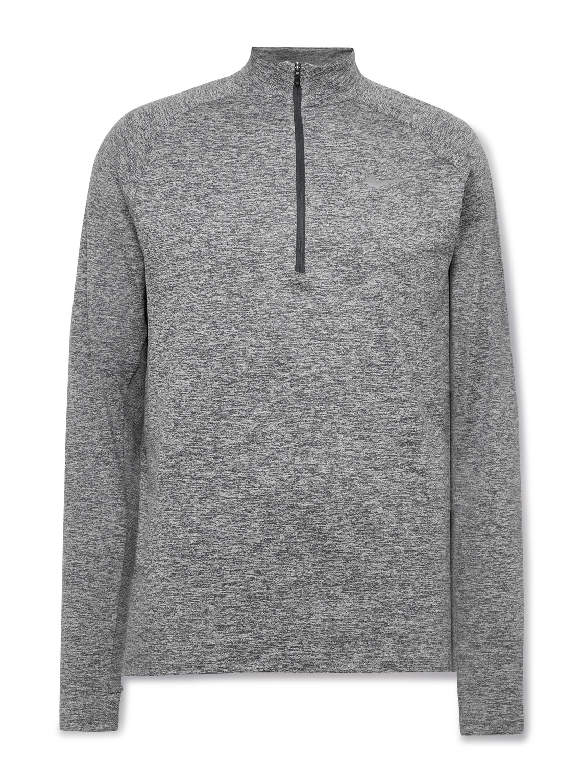 Stride Mesh-Panelled Logo-Print Dri-FIT Half-Zip Top