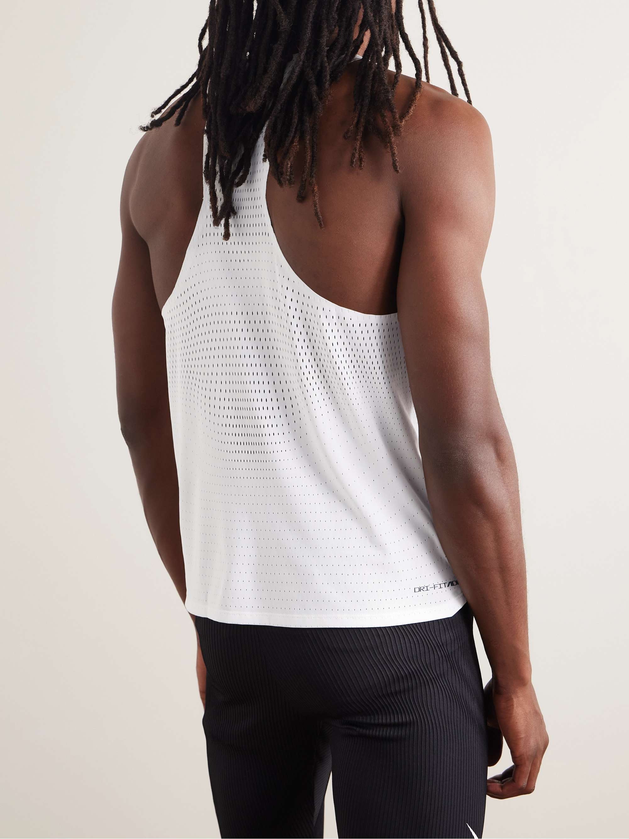 NIKE RUNNING AeroSwift Slim-Fit Perforated Dri-FIT ADV Tank