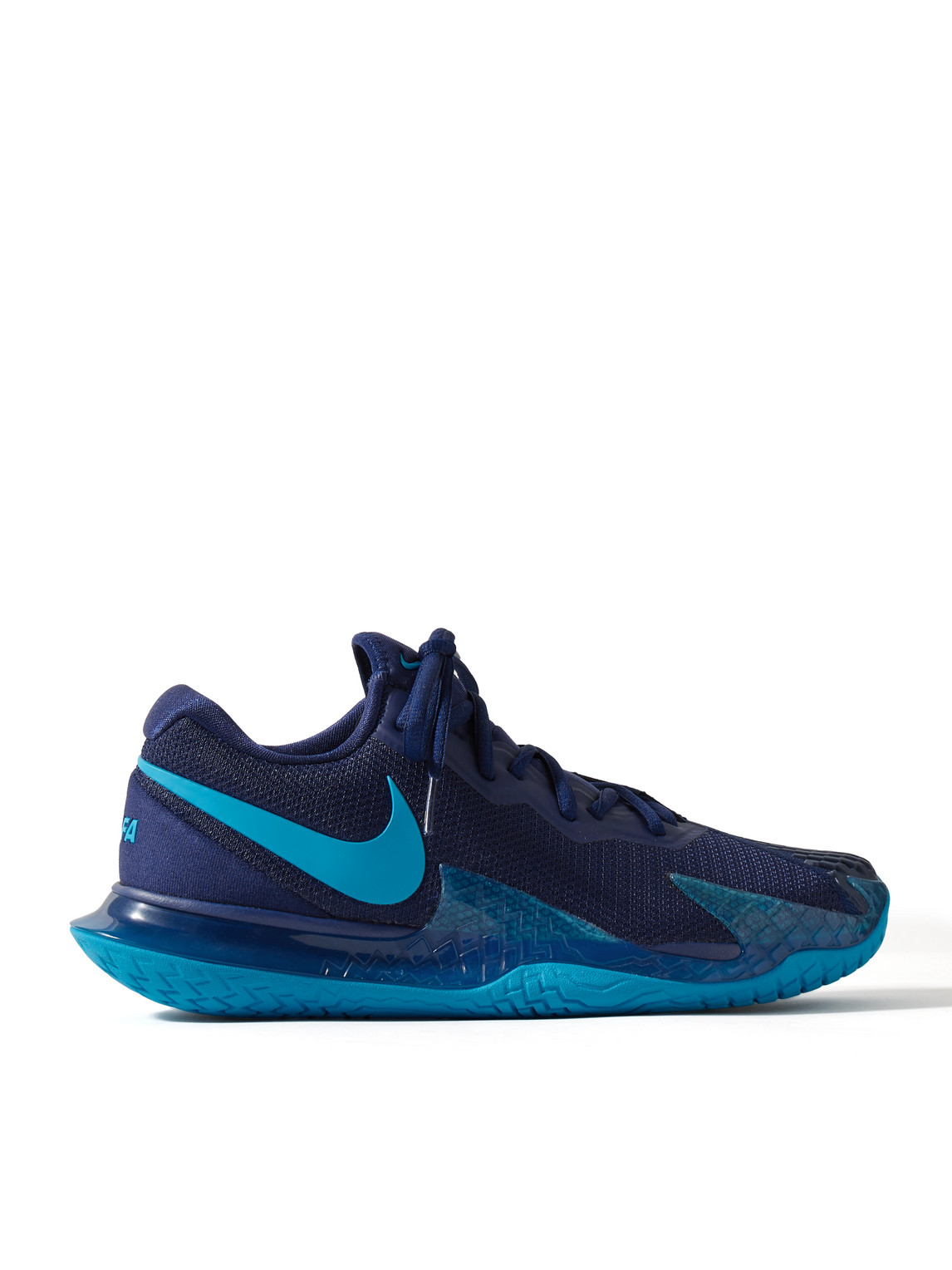 Nike Court Zoom Vapor Cage 4 Rafa Rubber-trimmed Mesh Sneakers In Blue