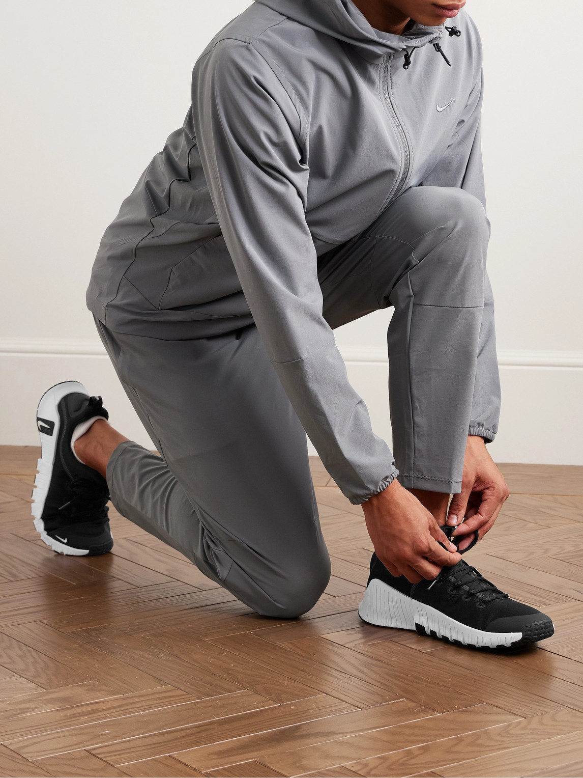 Nike Free Metcon 6 Rubber-trimmed Mesh Sneakers In Black