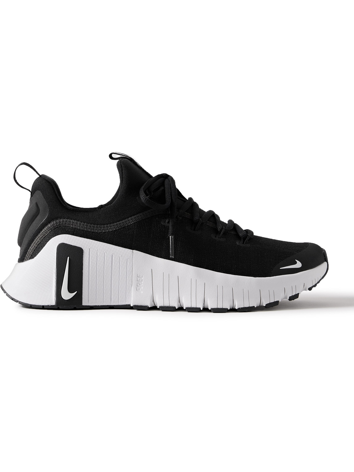 Nike Free Metcon 6 Rubber-trimmed Mesh Sneakers In Black