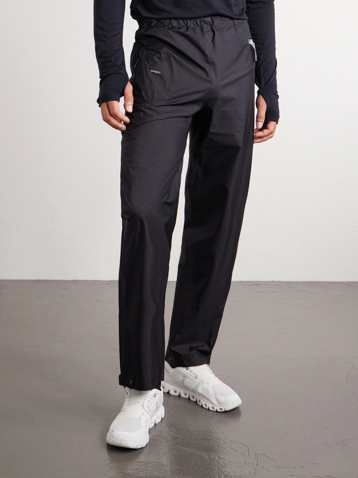Straight-Leg Pertex® 3L Rain Logo-Appliquéd Recycled-Ripstop Trousers
