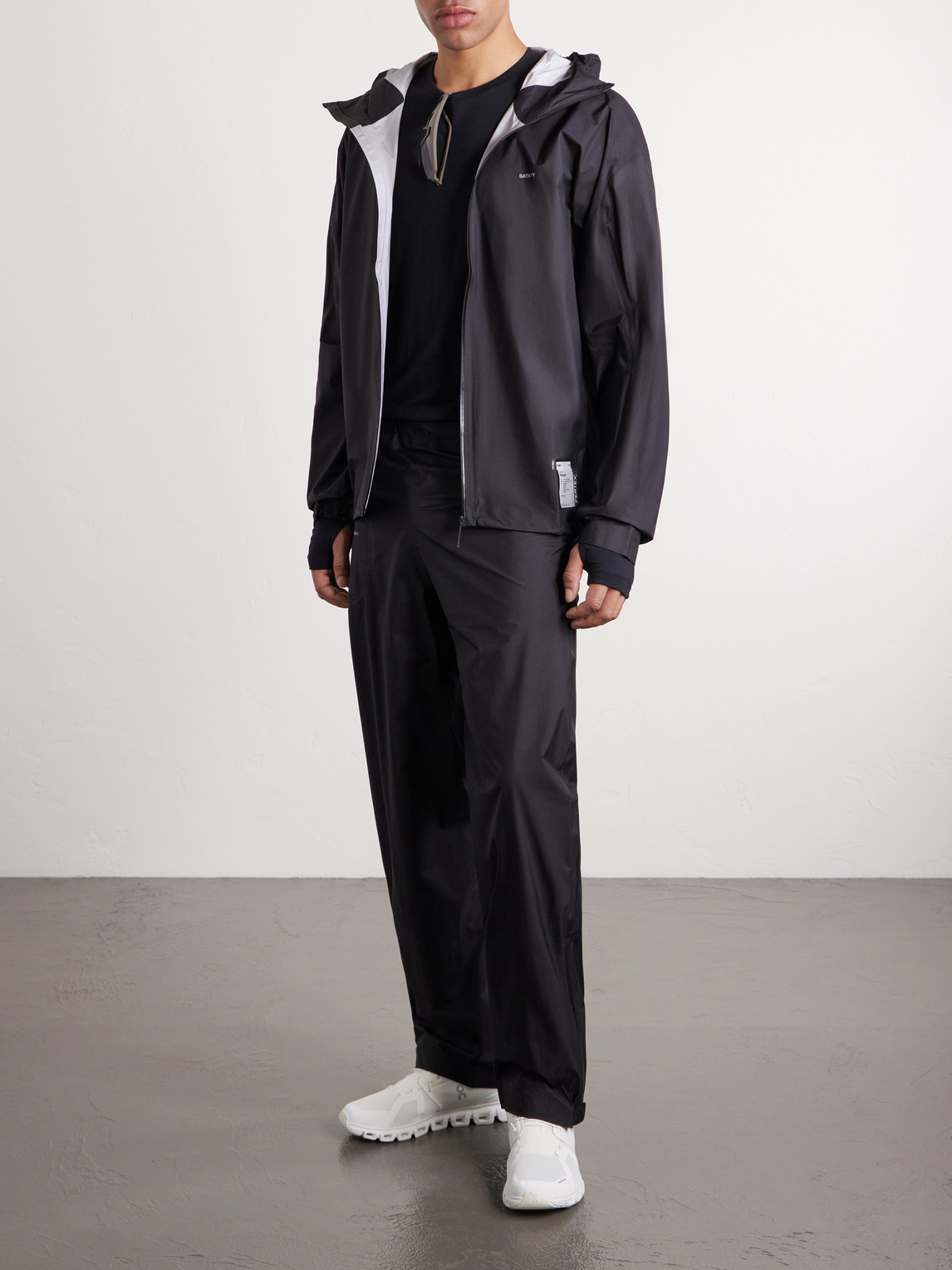 Straight-Leg Pertex® 3L Rain Logo-Appliquéd Recycled-Ripstop Trousers