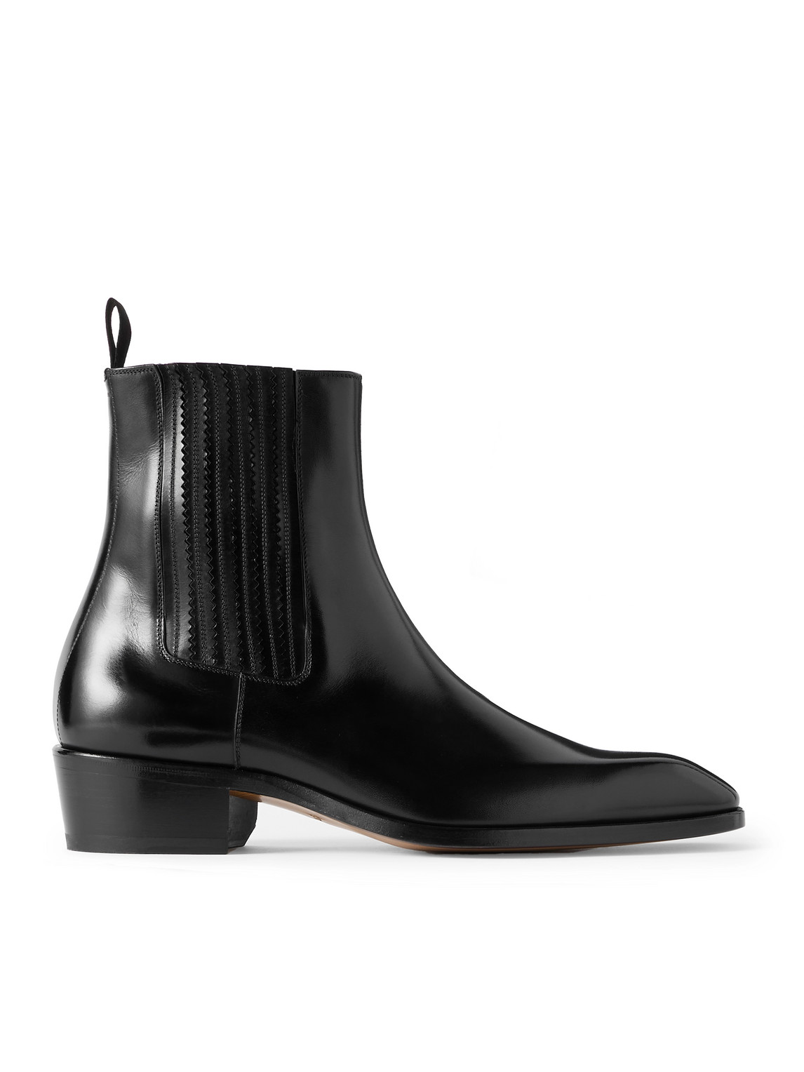 Tom Ford Rick Glossed-leather Chelsea Boots In Black