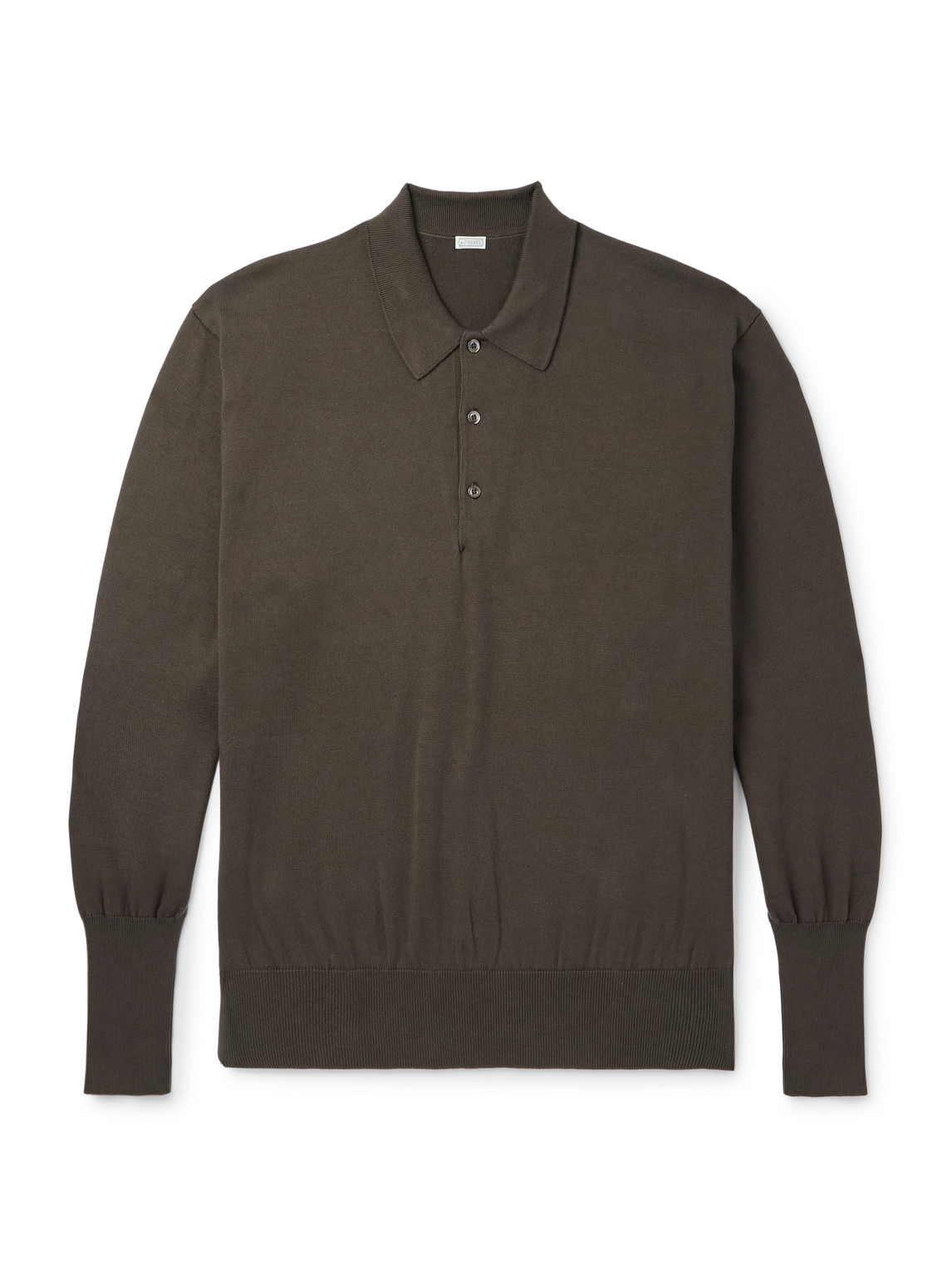 A.PRESSE - Cotton Polo Sweater - Curated Menswear