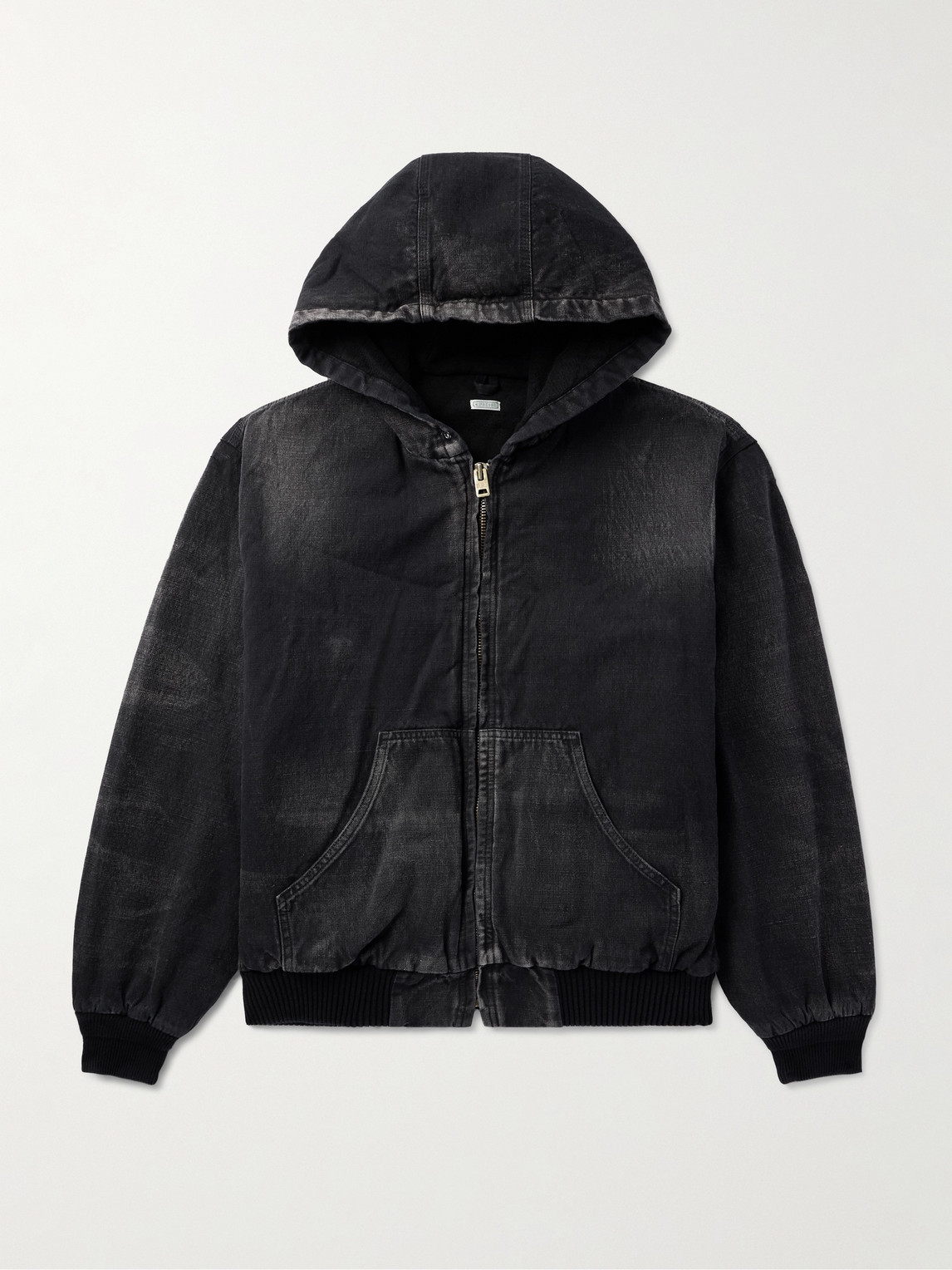 A.PRESSE - Cotton, Hemp and Silk-Blend Canvas Hooded Jacket