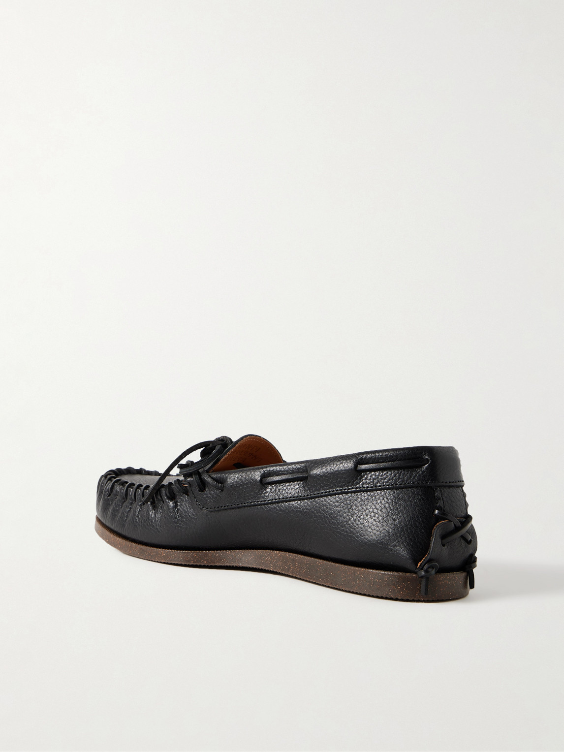 Yuketen Scout Moccasin Pebble-grain Leather Boat Shoes