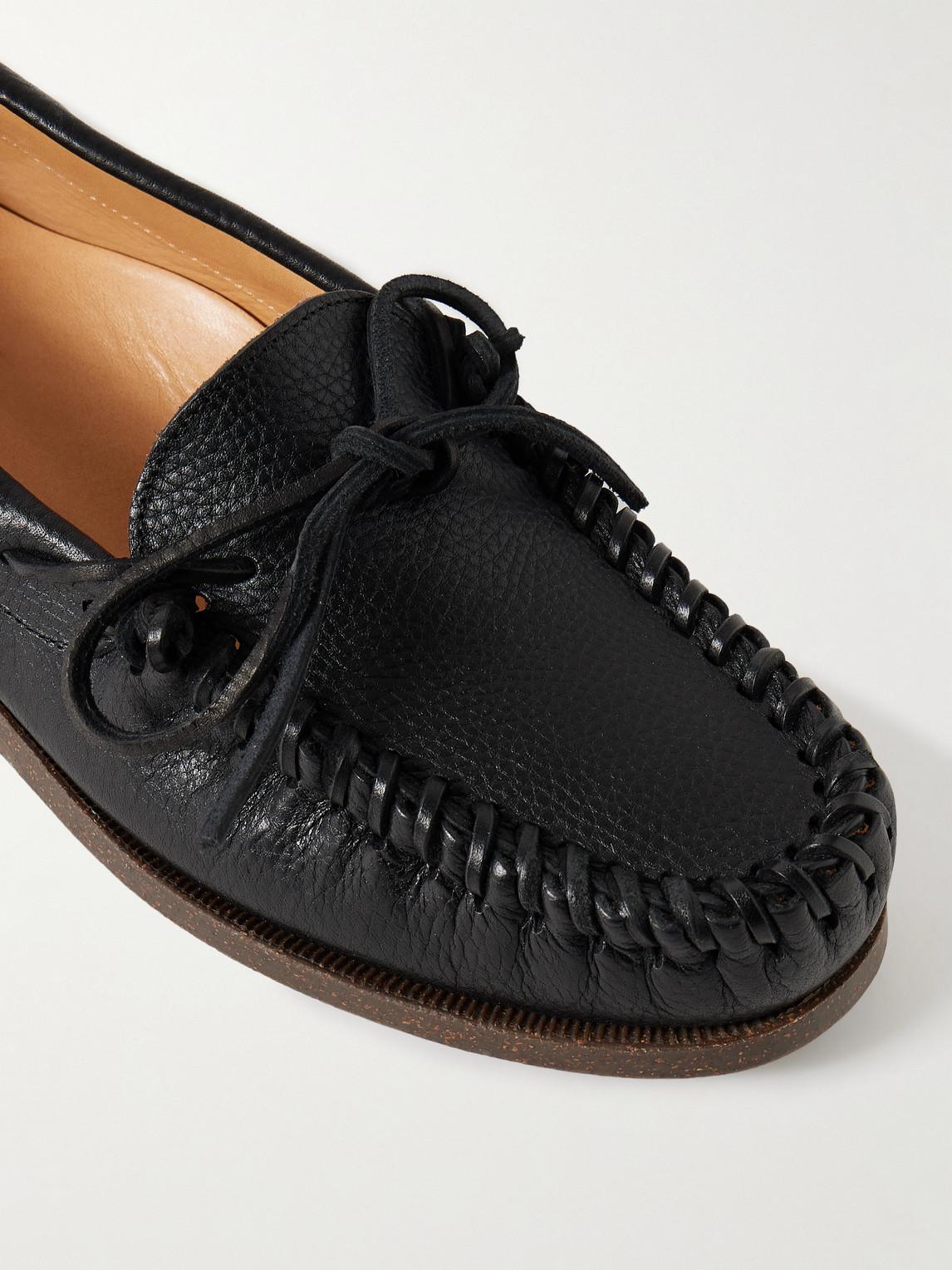Yuketen Scout Moccasin Pebble-grain Leather Boat Shoes