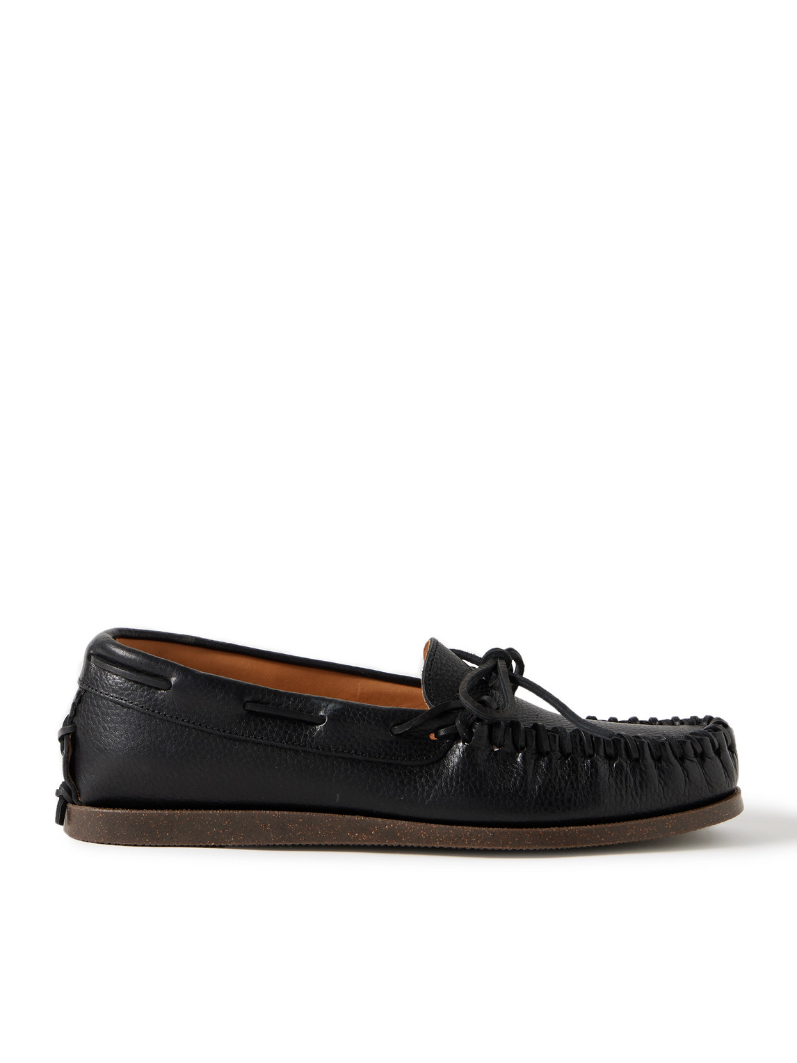 Yuketen Scout Moccasin Pebble-grain Leather Boat Shoes