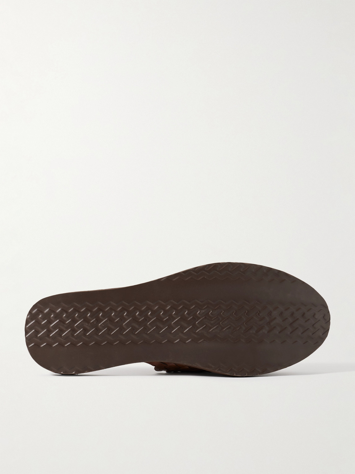 Yuketen Chamula Punta Mita Woven Leather Backless Loafers In Brown
