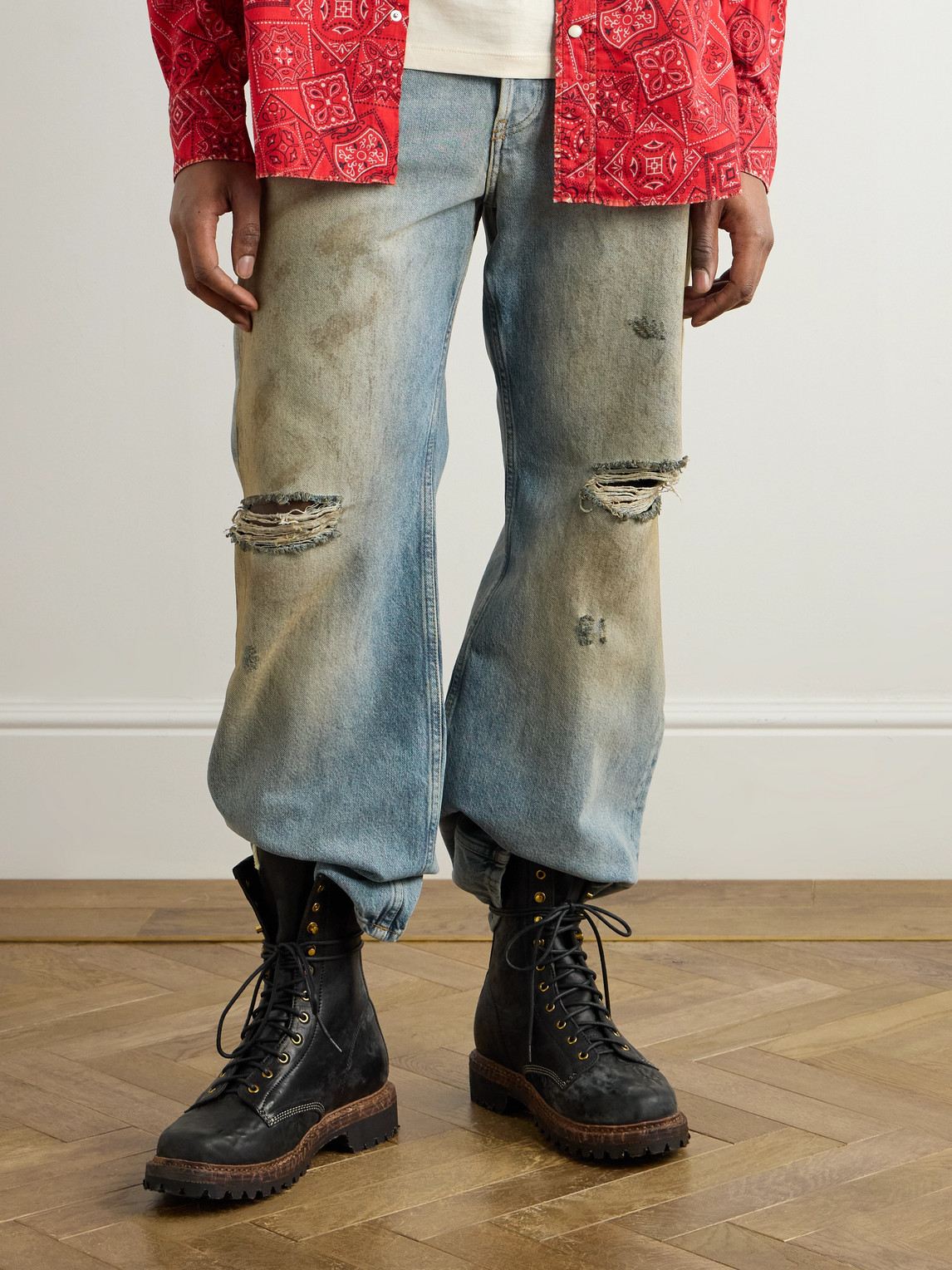 Visvim - Hi-Folk Scout Moc Leather Boots - Curated Menswear