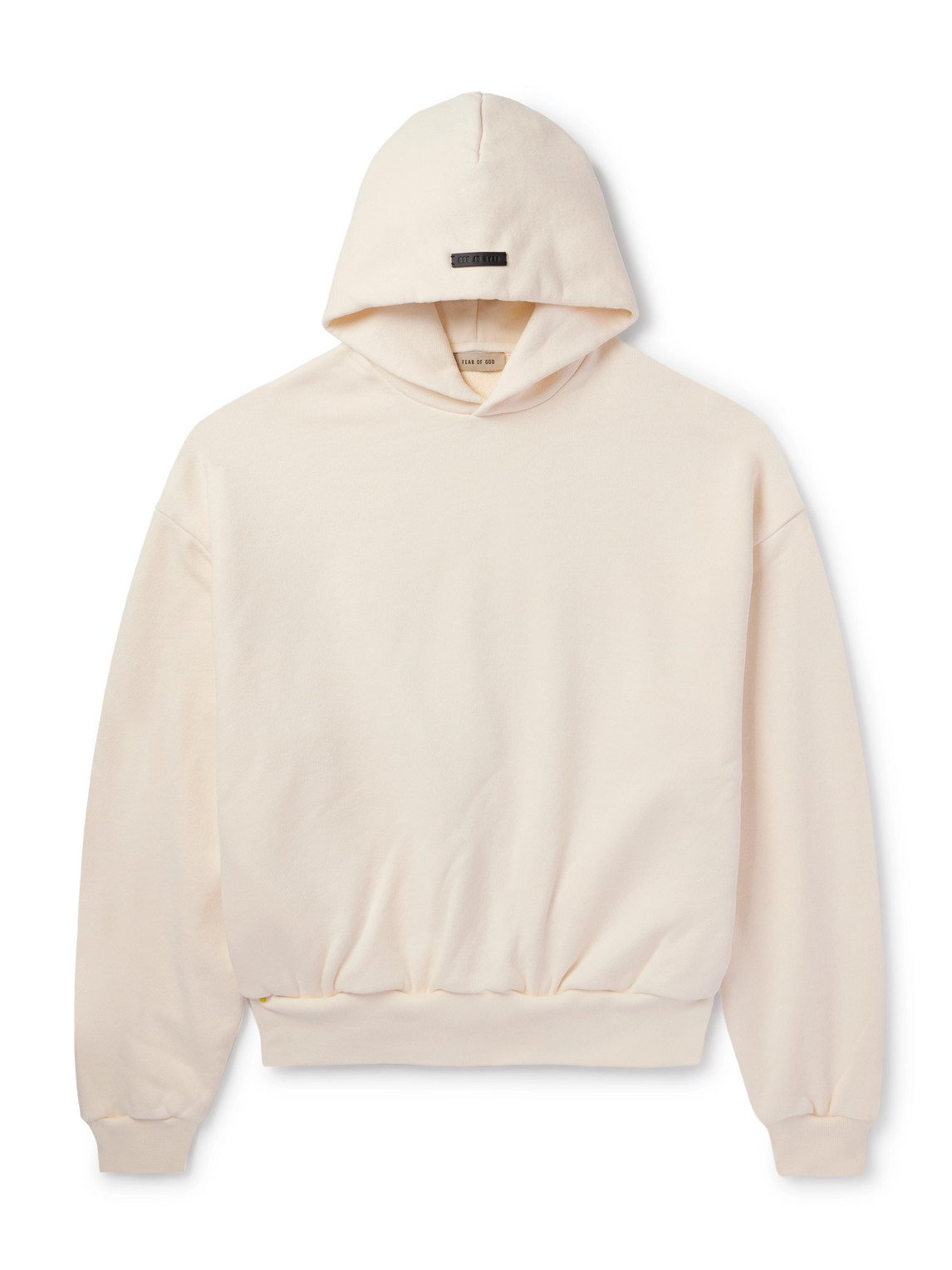 Fear Of God Logo-print Cotton-jersey Hoodie In Neutrals
