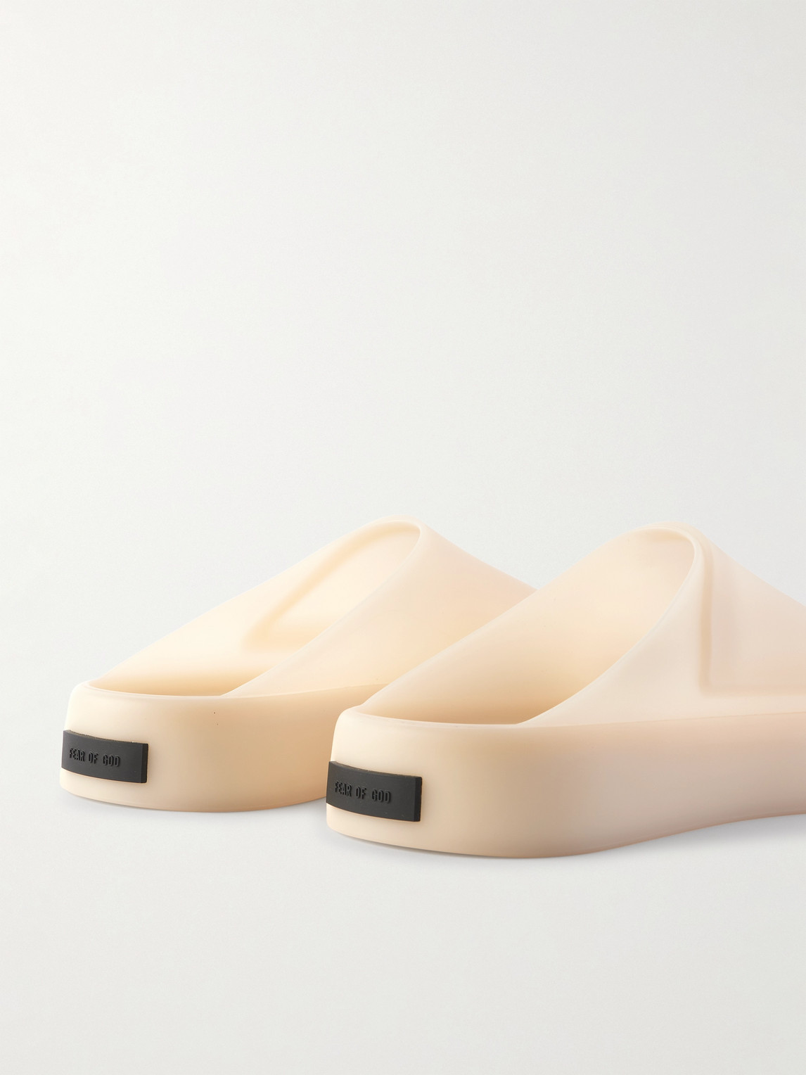 Shop Fear Of God Rubber Slides In Neutrals