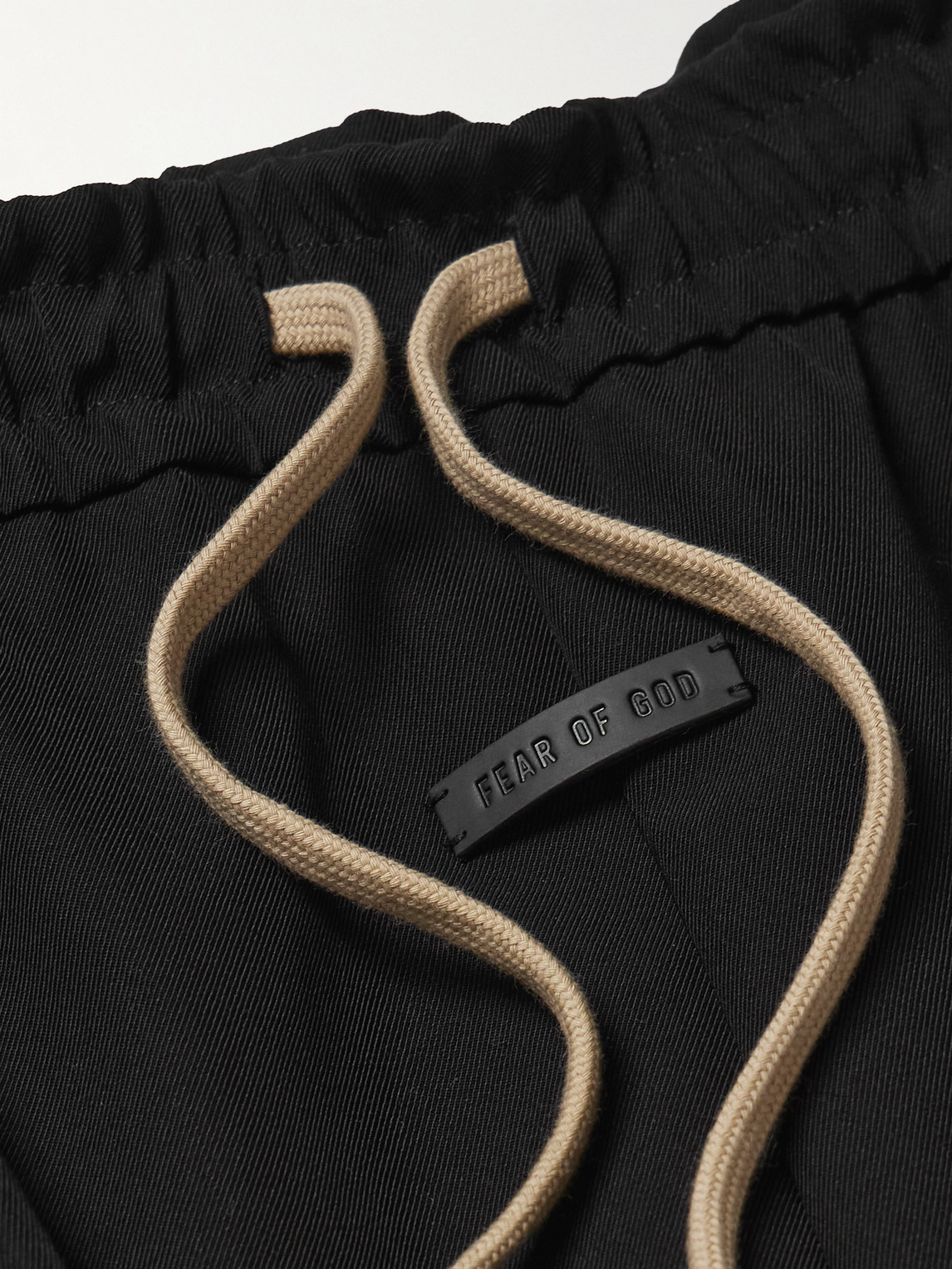 FEAR OF GOD WIDE-LEG WOOL AND COTTON-BLEND TWILL DRAWSTRING CARGO TROUSERS