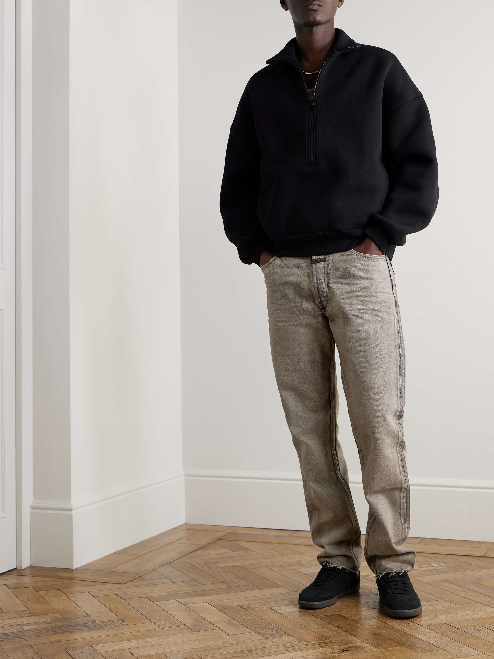 LOEWE Faux-Fur Trimmed Padded Cotton-Blend Hooded Jacket for