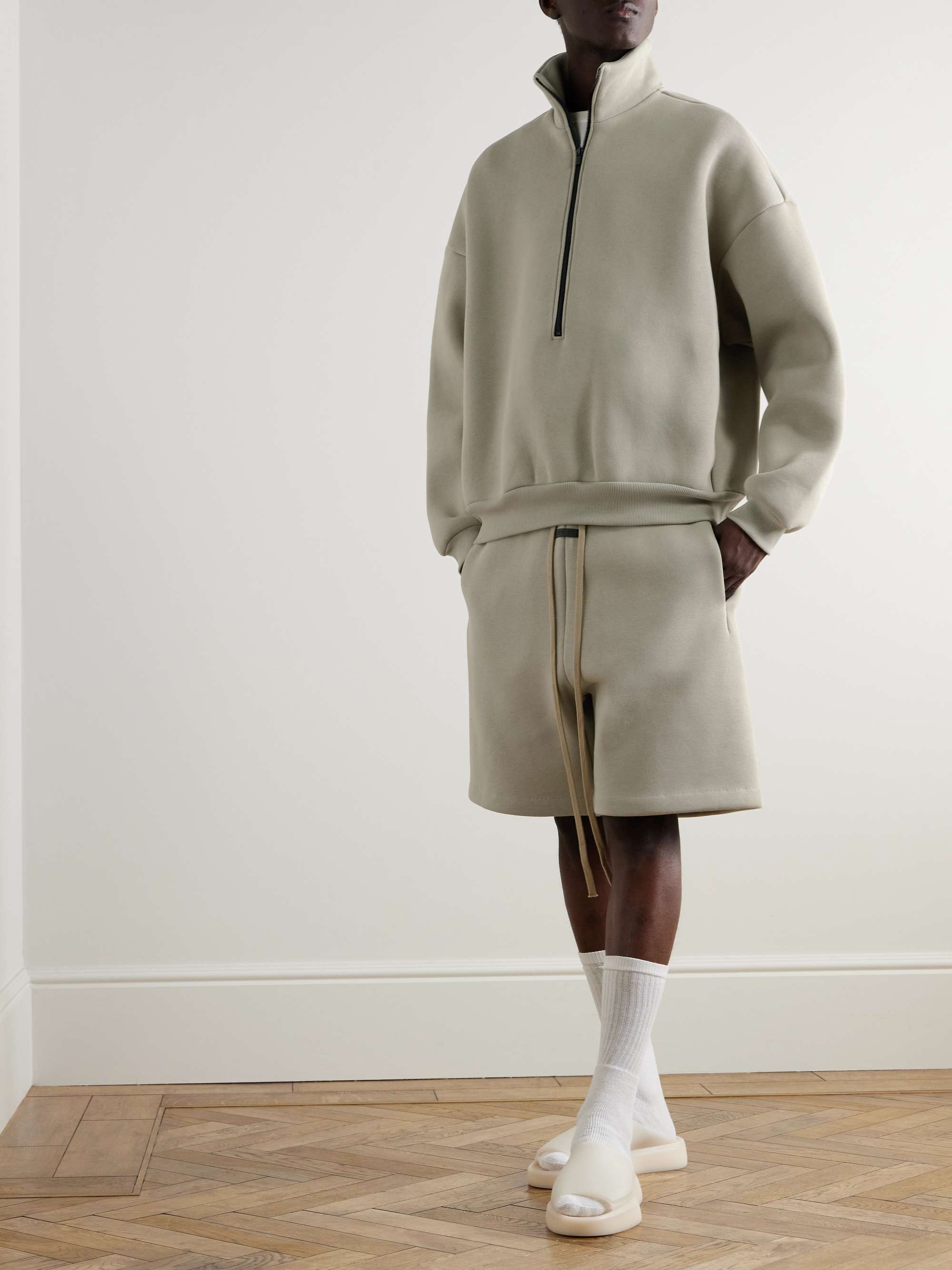 FEAR OF GOD Oversized Cotton-Blend Jersey Half-Zip