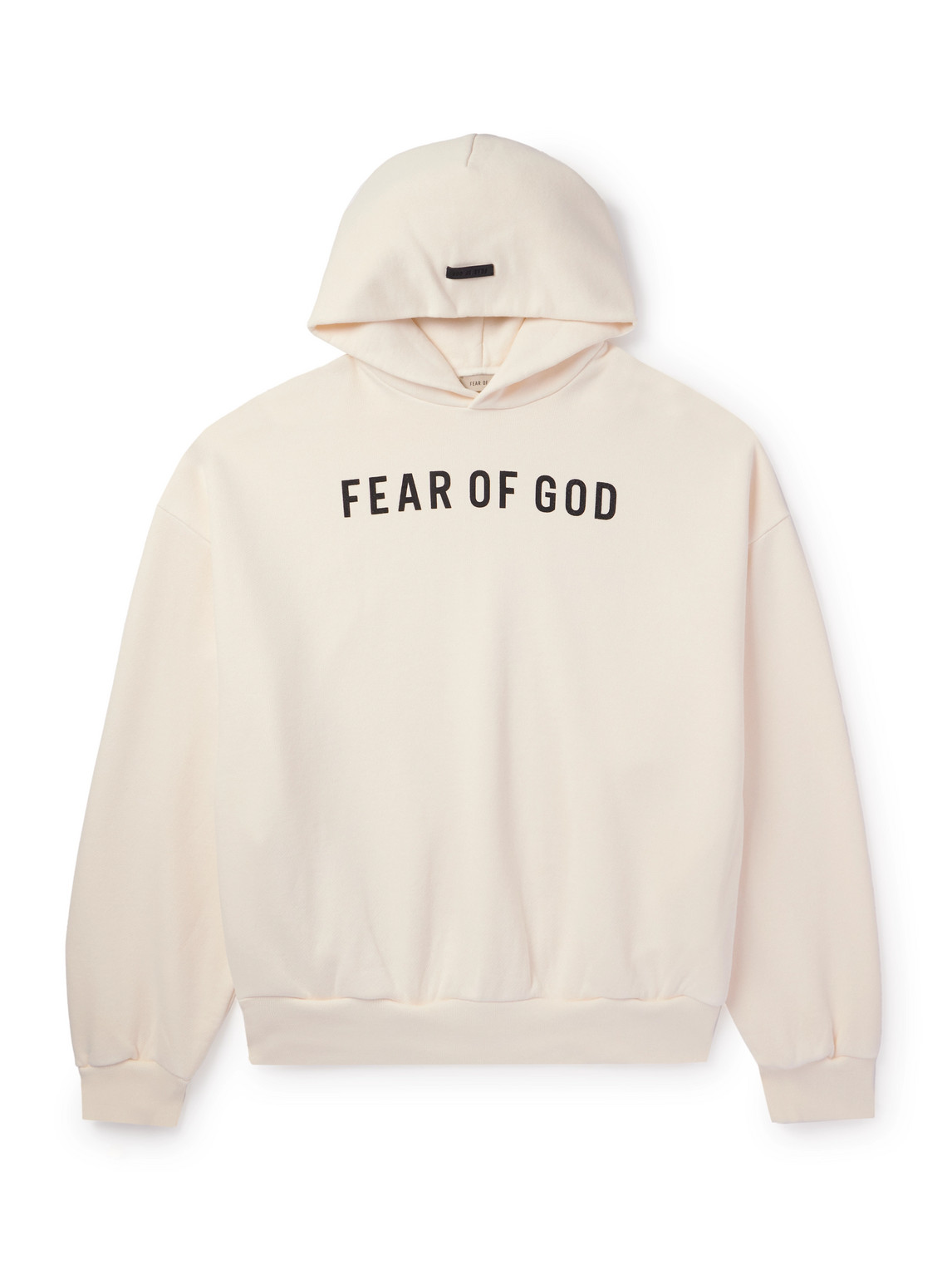 Fear Of God Printed Cotton-jersey Hoodie In Neutrals