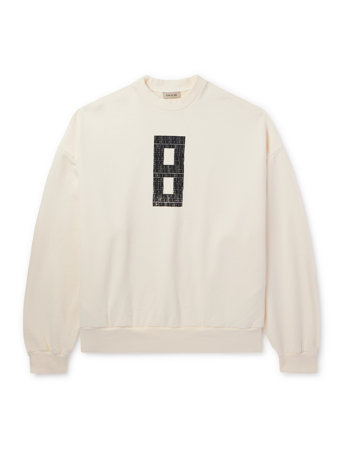 Fear Of God Printed Cotton-jersey Sweatshirt In Neutrals