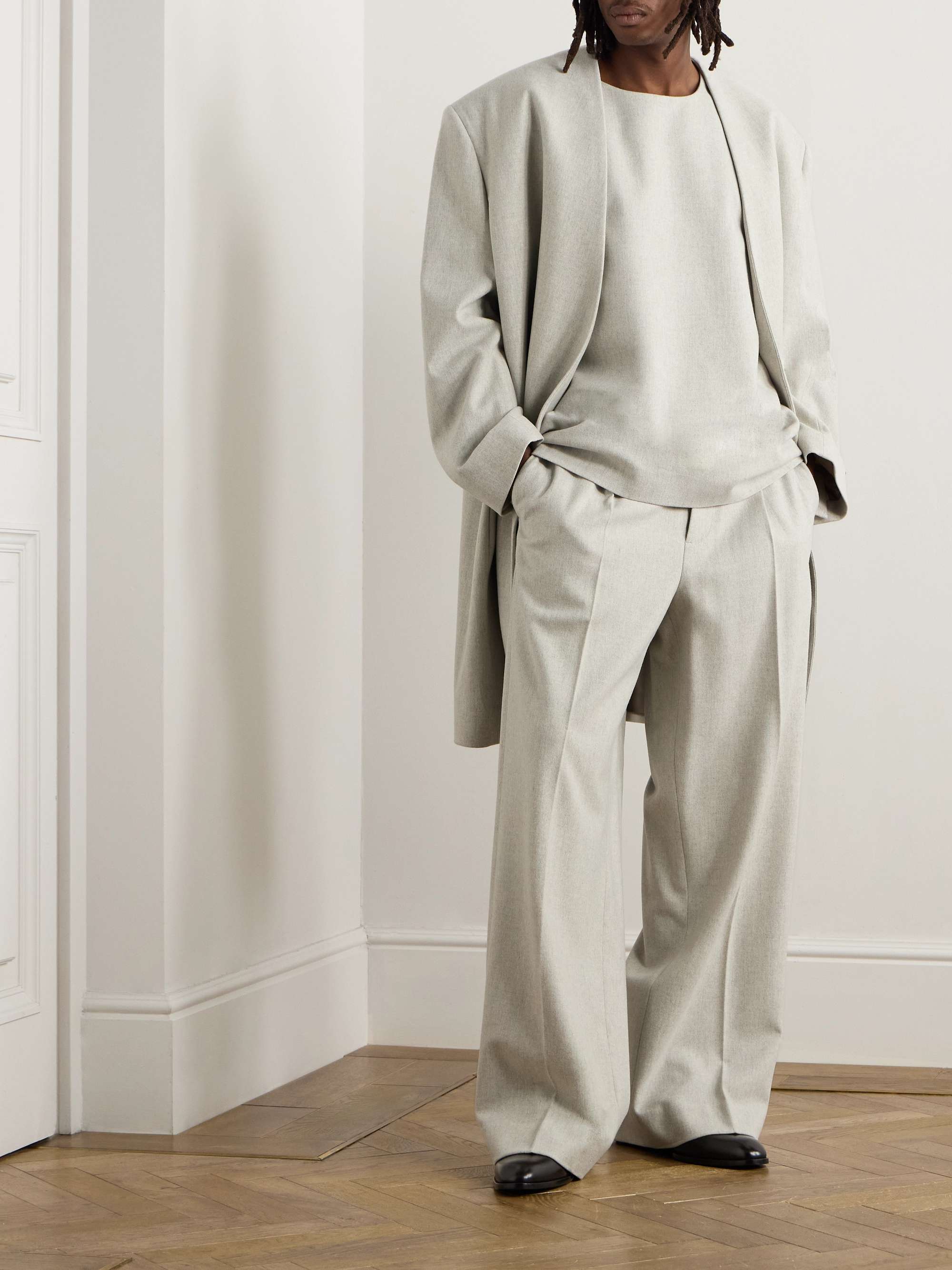 Norse Projects Ezra Wool Flannel Trousers | Liberty