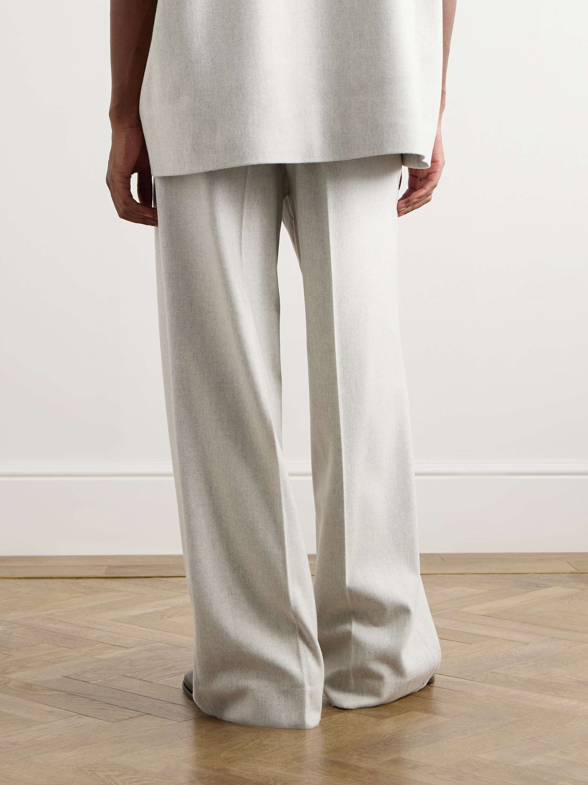 FEAR OF GOD Wide-Leg Pleated Virgin Wool-Blend Flannel
