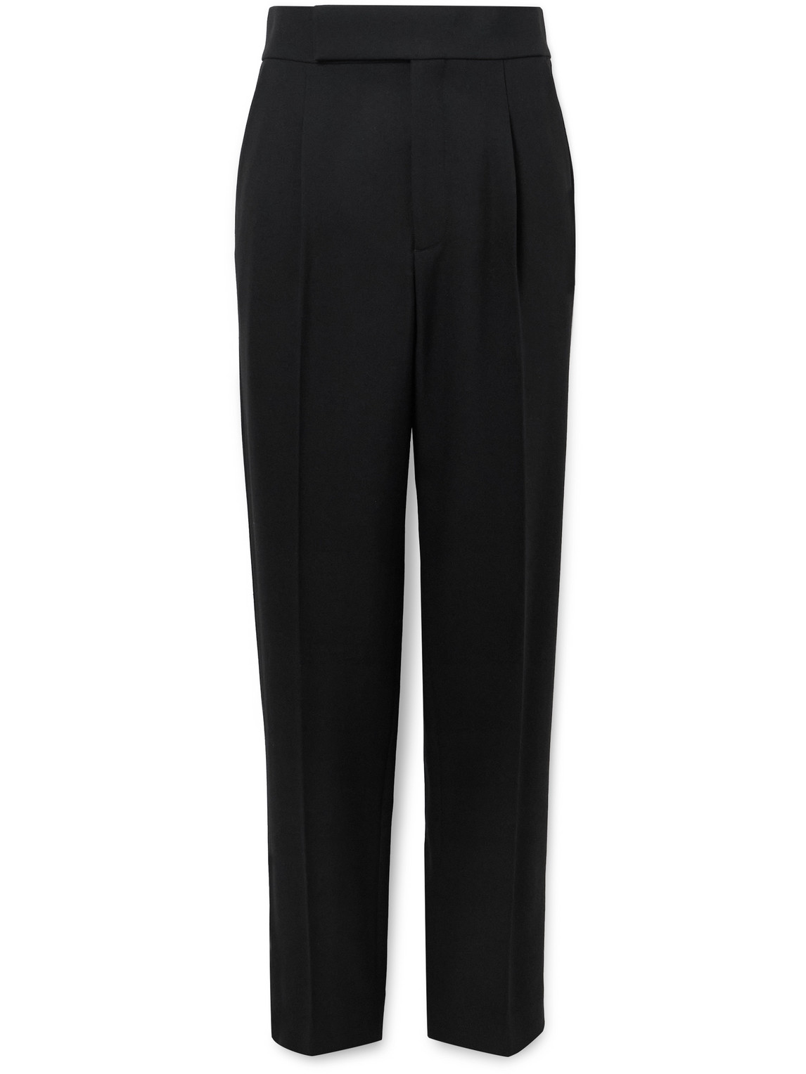 Fear Of God 8th Straight-leg Pleated Wool-gabardine Trousers In Black
