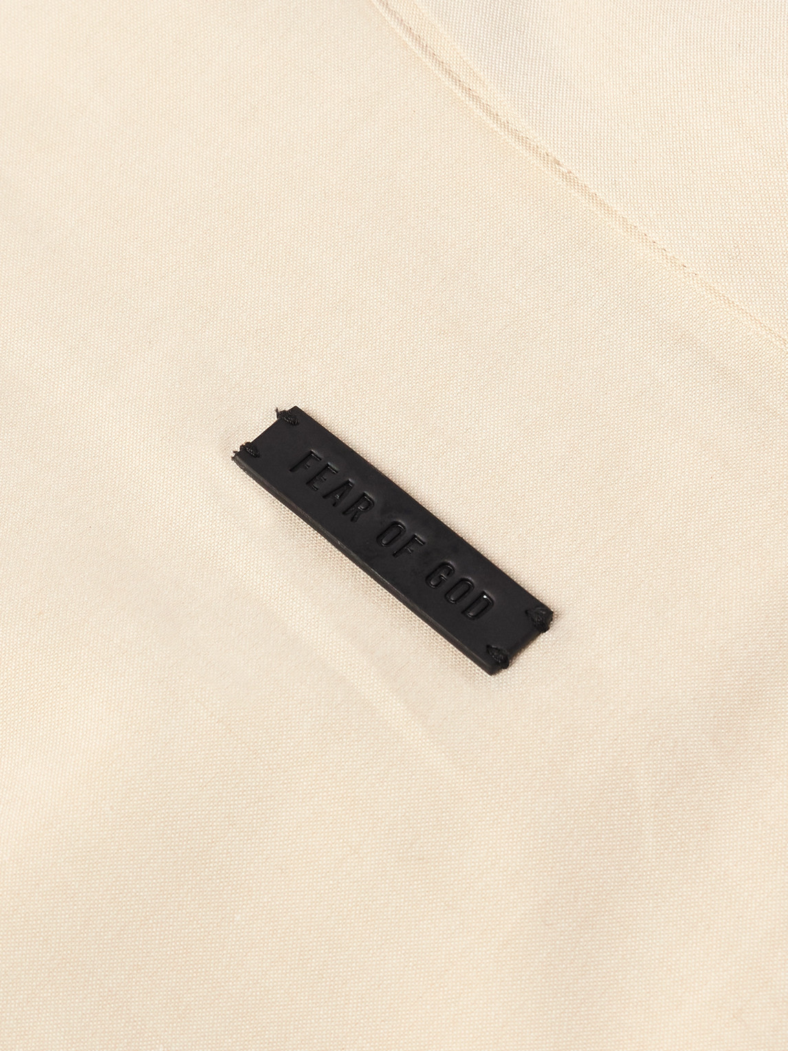 Shop Fear Of God Oversized Stretch-cotton And Wool-blend Oxford Shirt In Neutrals