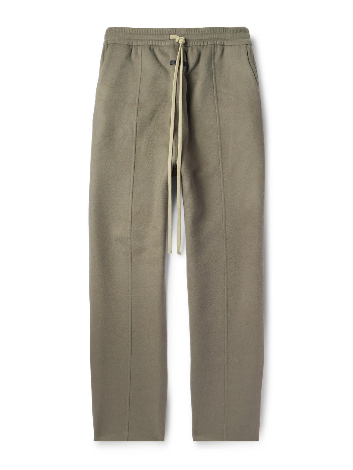 Fear Of God Forum Straight-leg Logo-appliquéd Wool And Cashmere-blend Drawstring Trousers In Brown