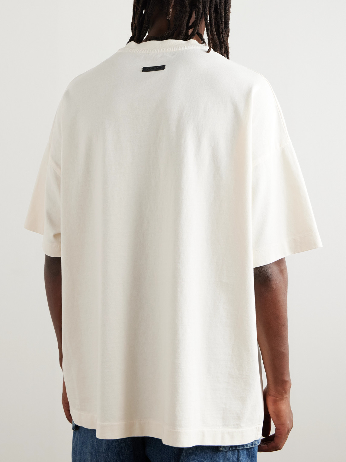 Shop Fear Of God Thunderbird Oversized Printed Cotton-jersey T-shirt In Neutrals