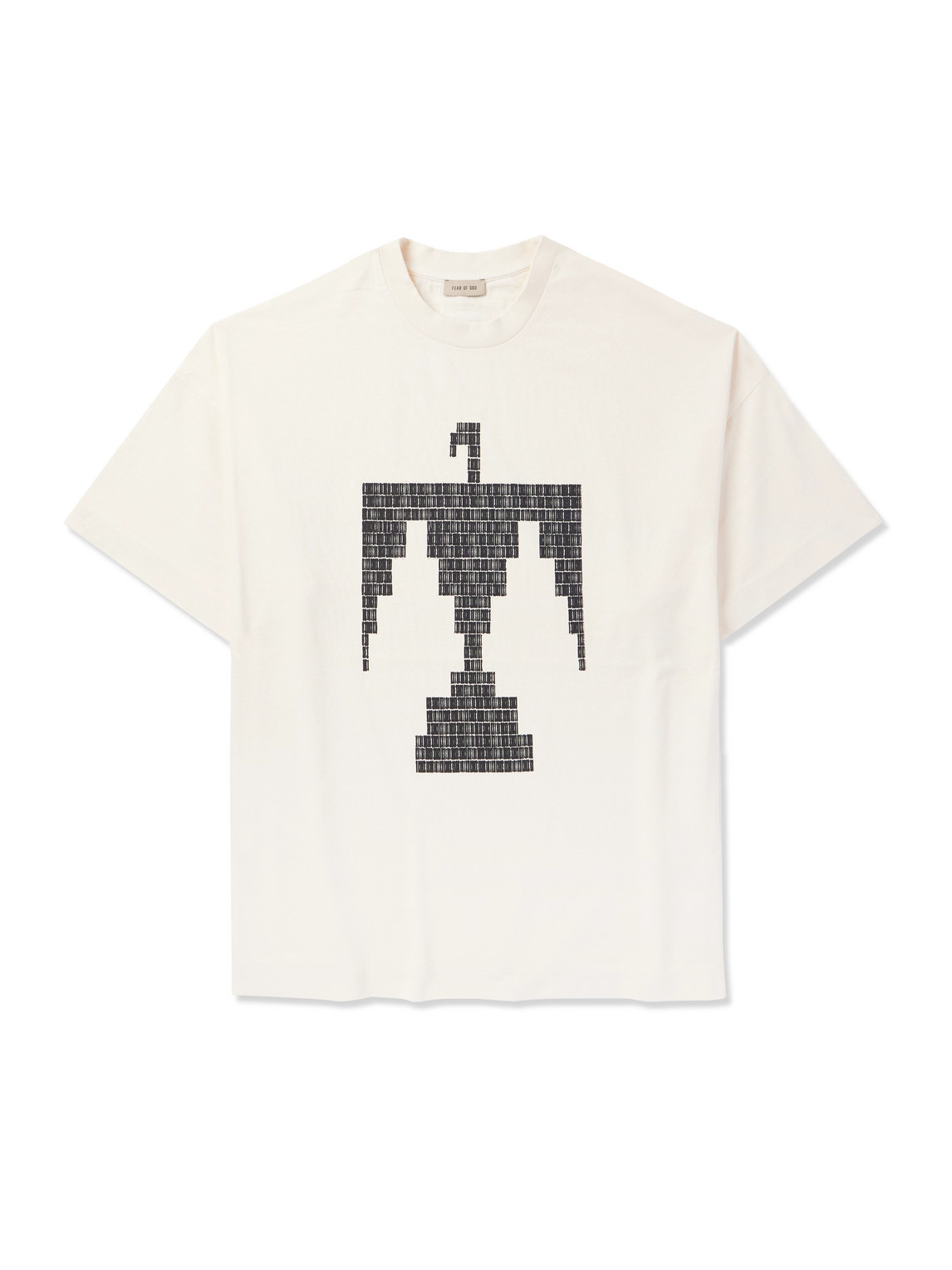 Shop Fear Of God Thunderbird Oversized Printed Cotton-jersey T-shirt In Neutrals
