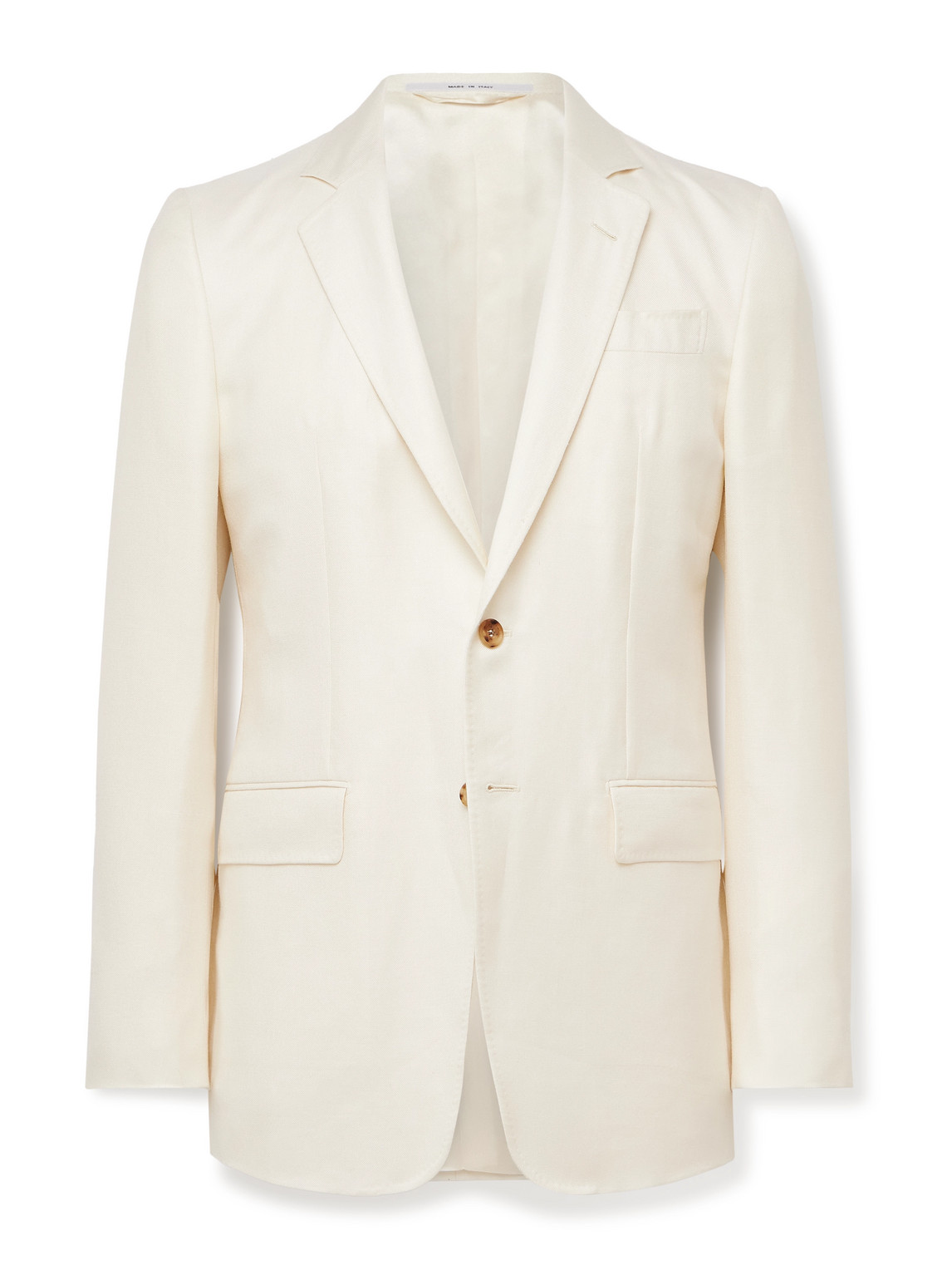 Gabriela Hearst Irving Slim-fit Unstructured Wool, Silk And Linen-blend Twill Suit Jacket In Neutrals