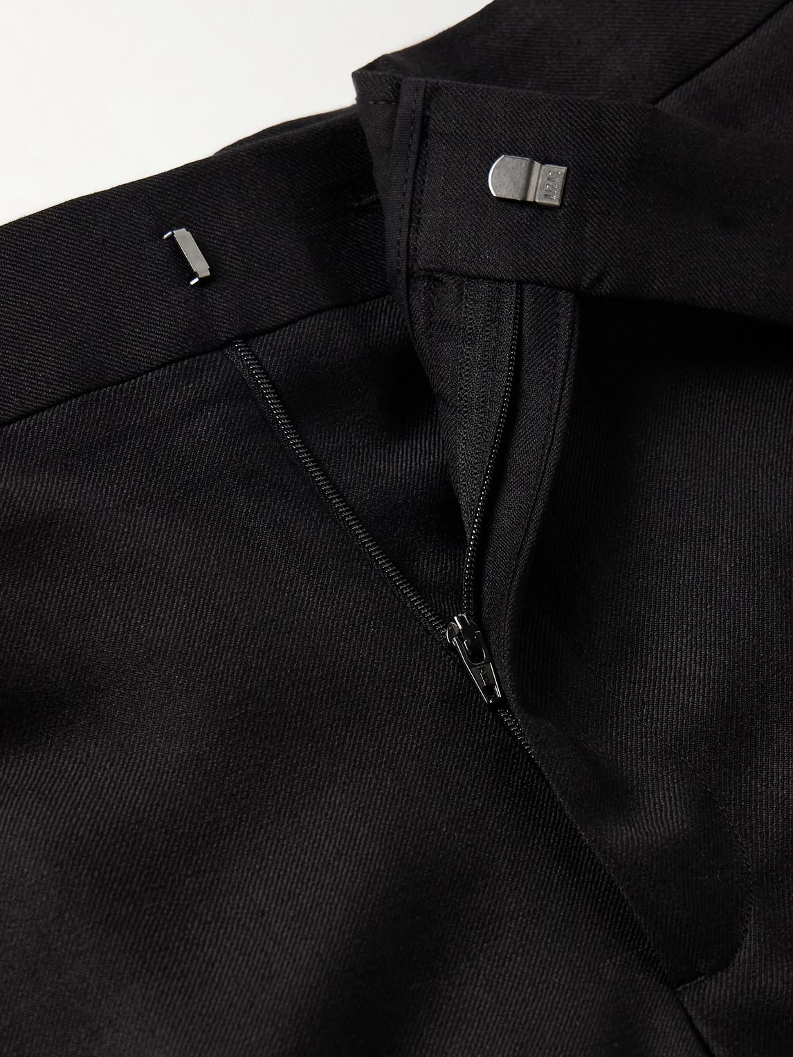 Gabriela Hearst Sebastian Slim-fit Straight-leg Wool, Silk And Linen-blend Twill Trousers In Black