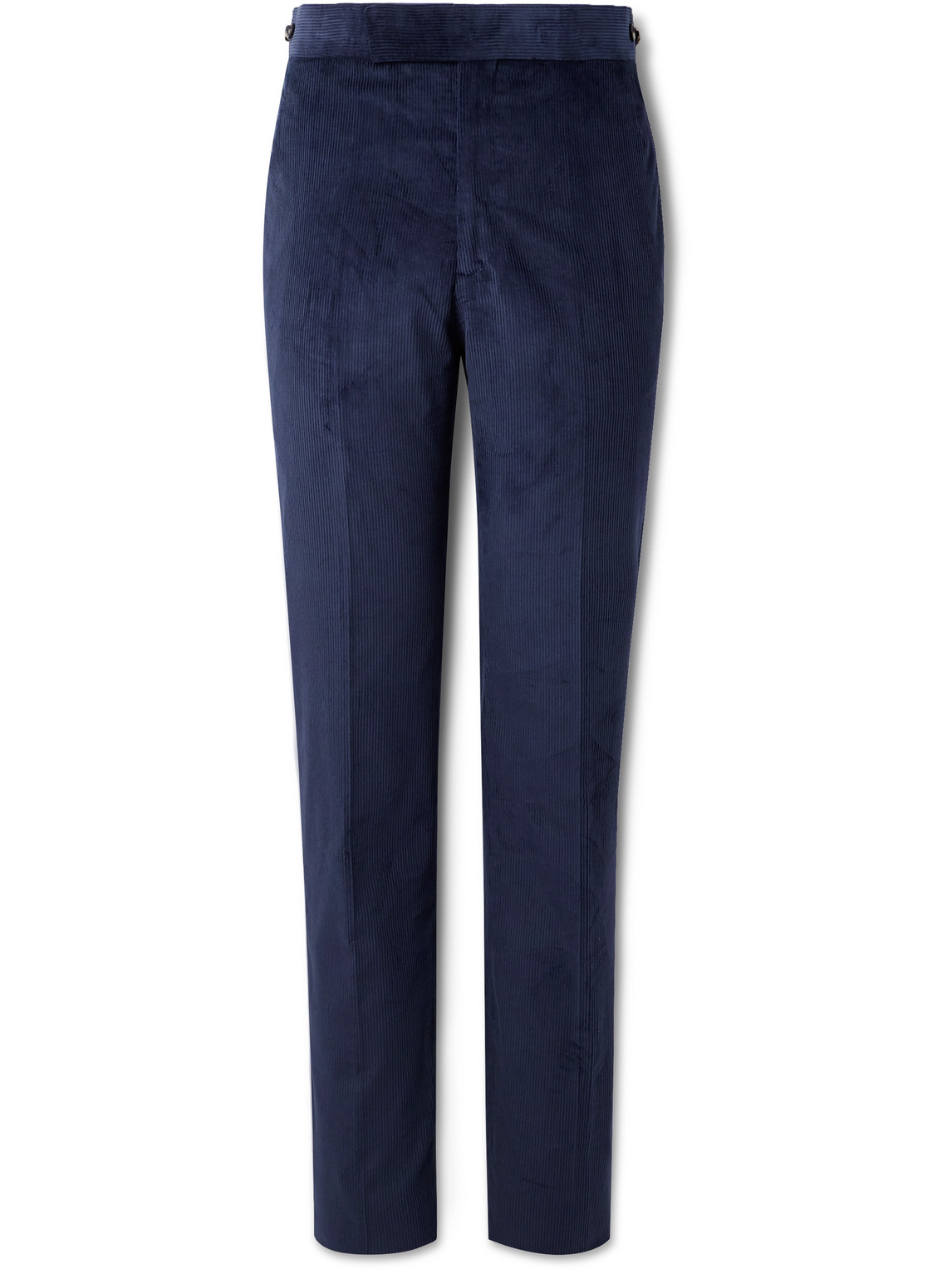 Gabriela Hearst Sebastian Straight-leg Cotton-corduroy Suit Trousers In Blue