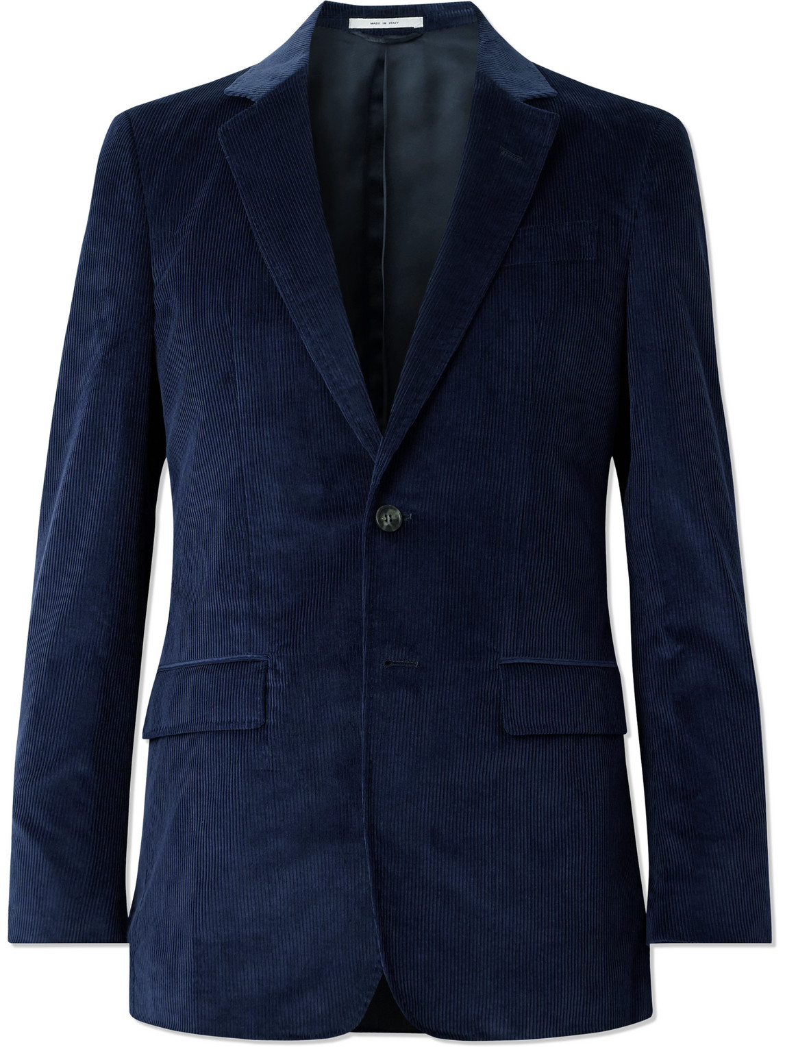 Gabriela Hearst Irving Slim-fit Cotton-corduroy Blazer In Blue