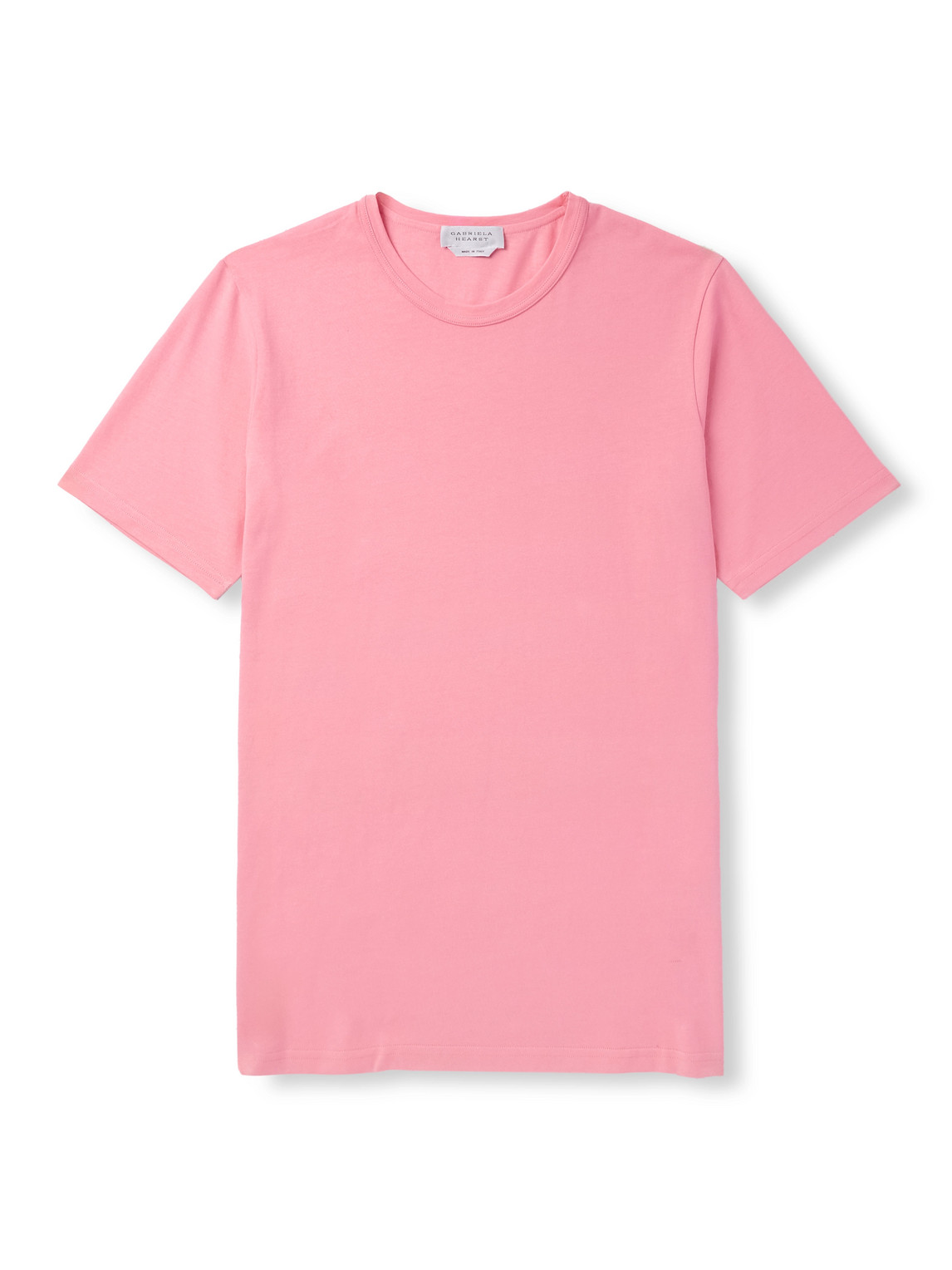 Gabriela Hearst Bandeira Cotton-jersey T-shirt In Pink