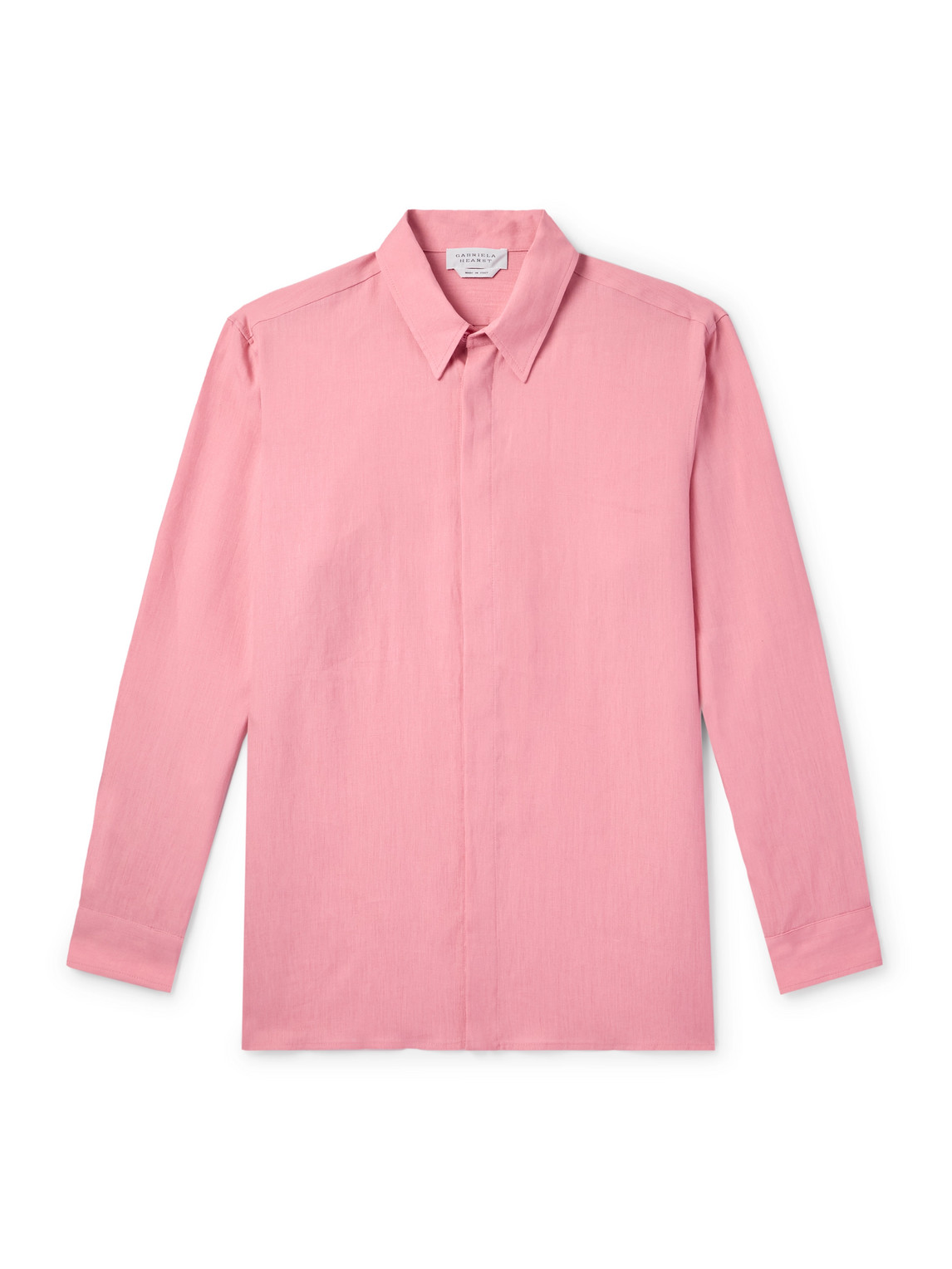 Gabriela Hearst Nicolas Linen Shirt In Pink