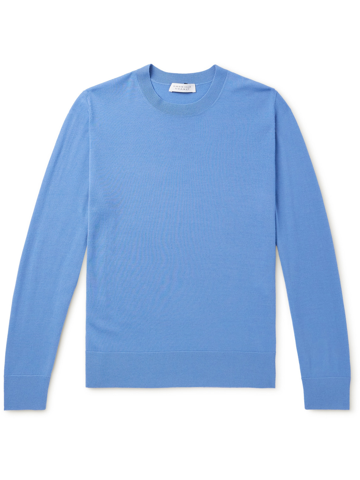 Gabriela Hearst Francesco Knit Sweater In Light Blue Denim Cashmere In Blue