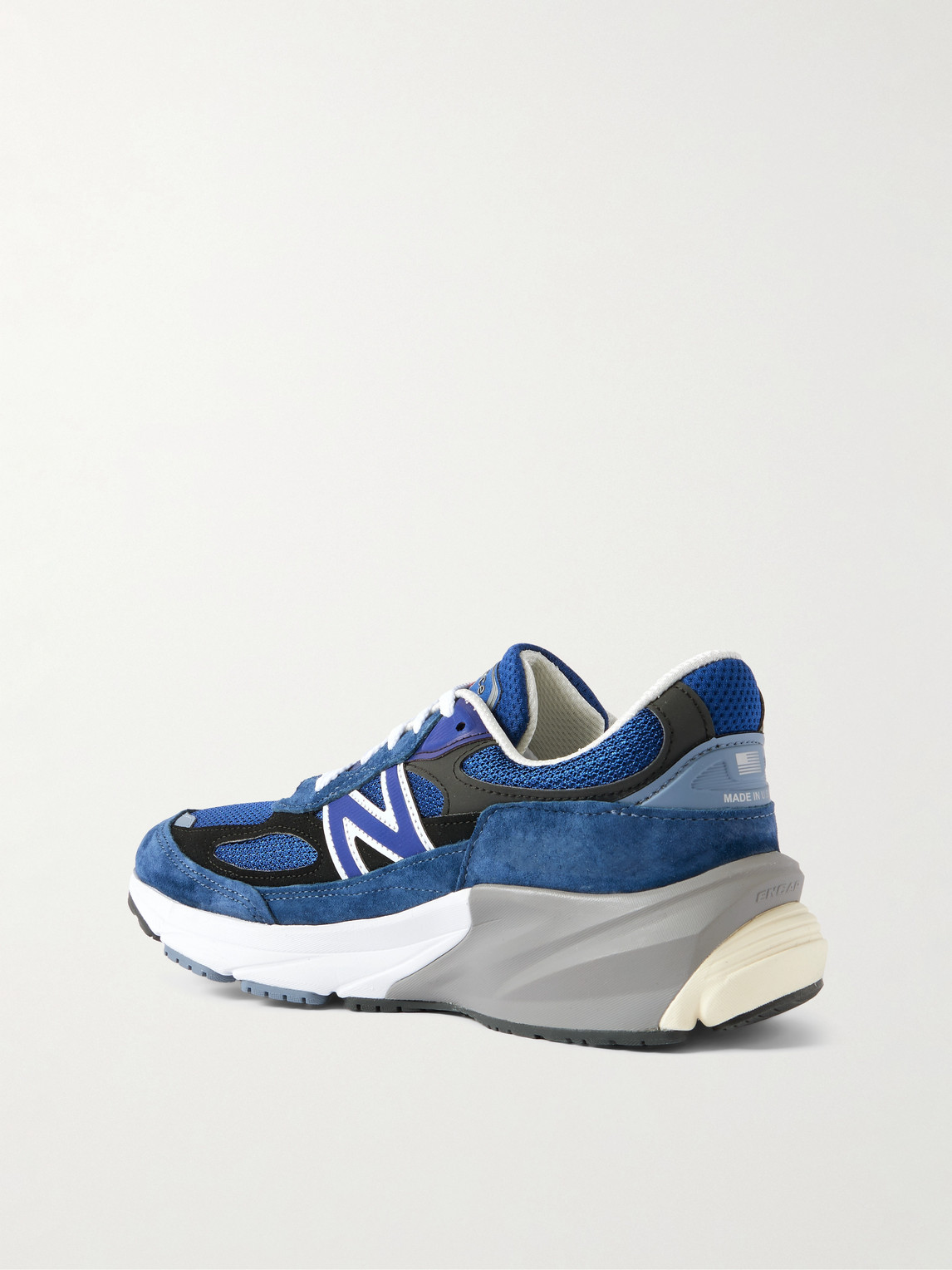 New Balance 990v6 Leather-trimmed Suede And Mesh Sneakers