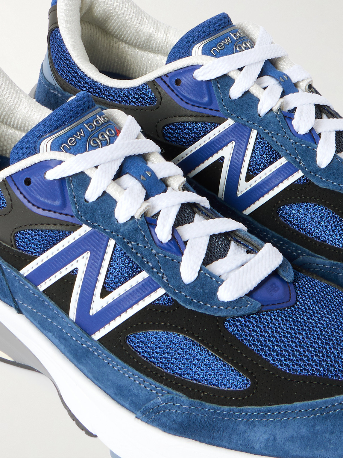 New Balance 990v6 Leather-trimmed Suede And Mesh Sneakers