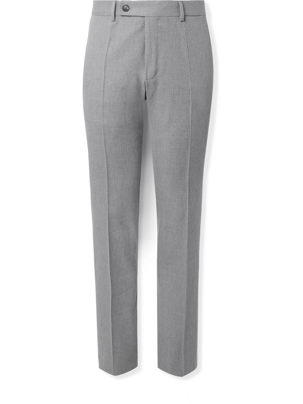 Incotex Venezia 1951 Tapered Cotton And Virgin Wool-blend Twill Trousers In Gray