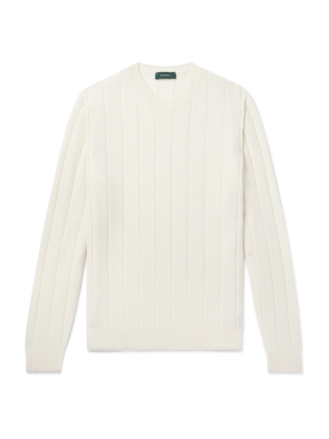 Zanone Ribbed Wool and Cashmere-Blend Sweater