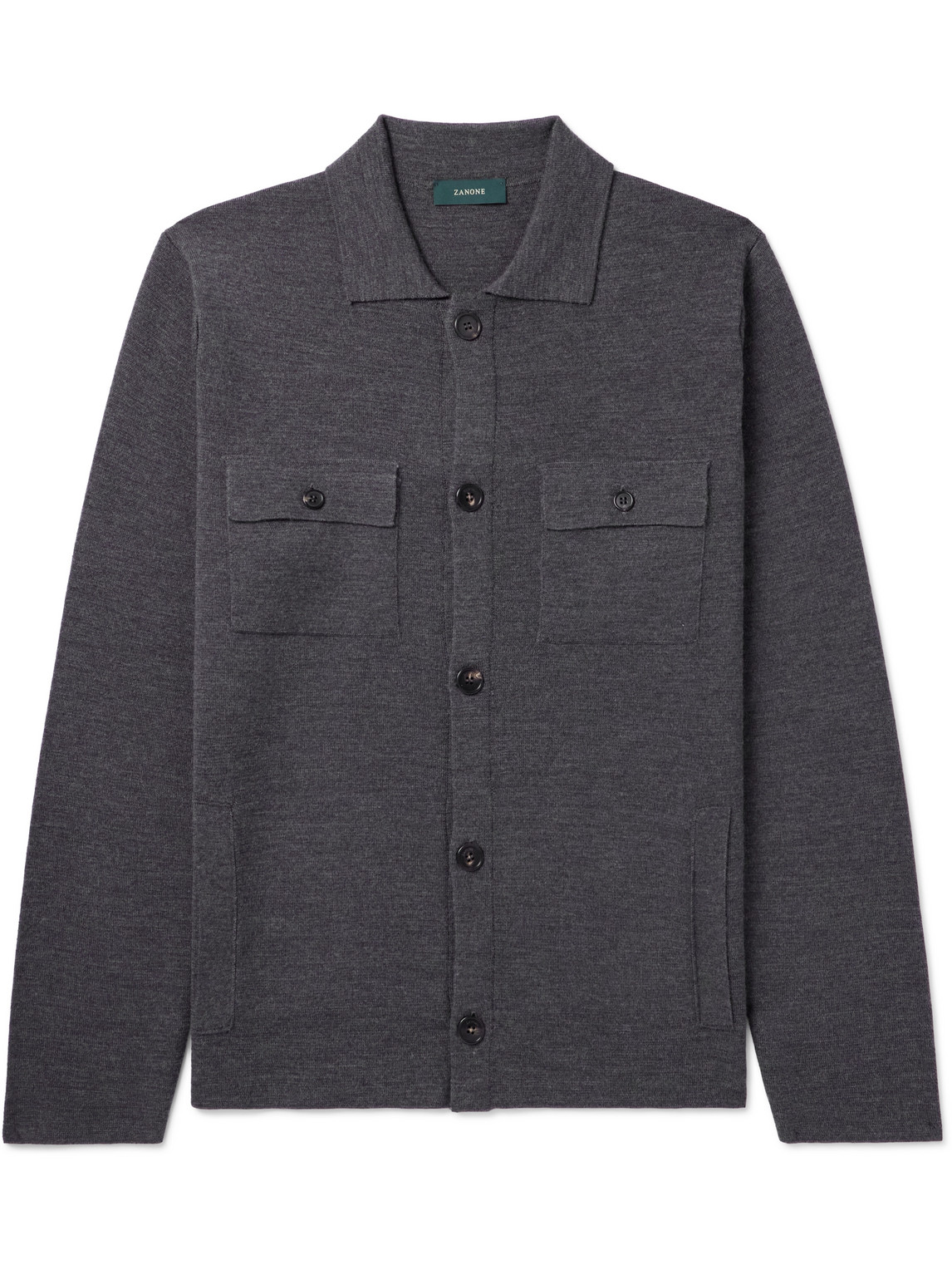 Slim-Fit Virgin Wool Overshirt