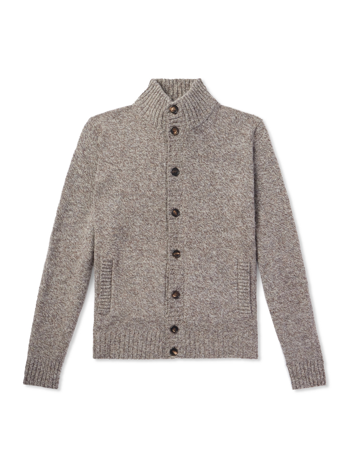 Incotex | Gray | Zanone Virgin Wool and Cashmere-Blend Swe_