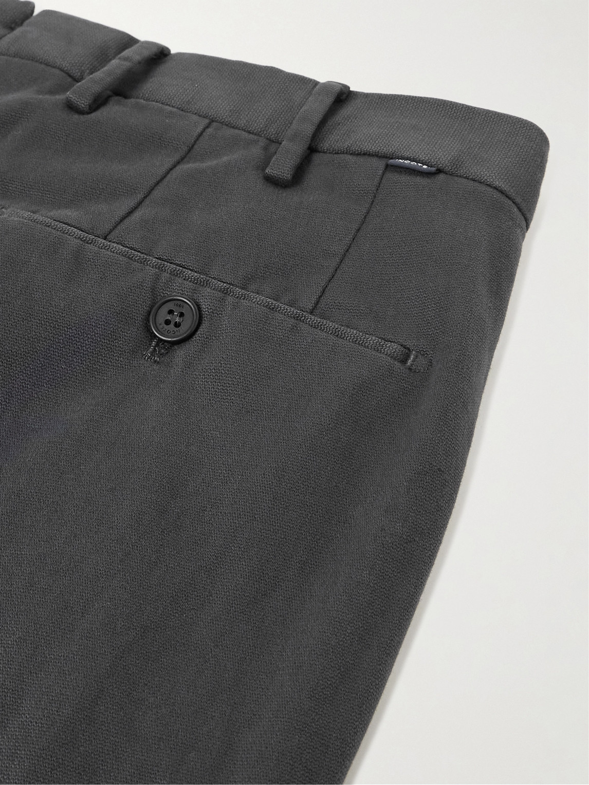 INCOTEX VENEZIA 1951 SLIM-FIT PLEATED STRETCH-COTTON TROUSERS