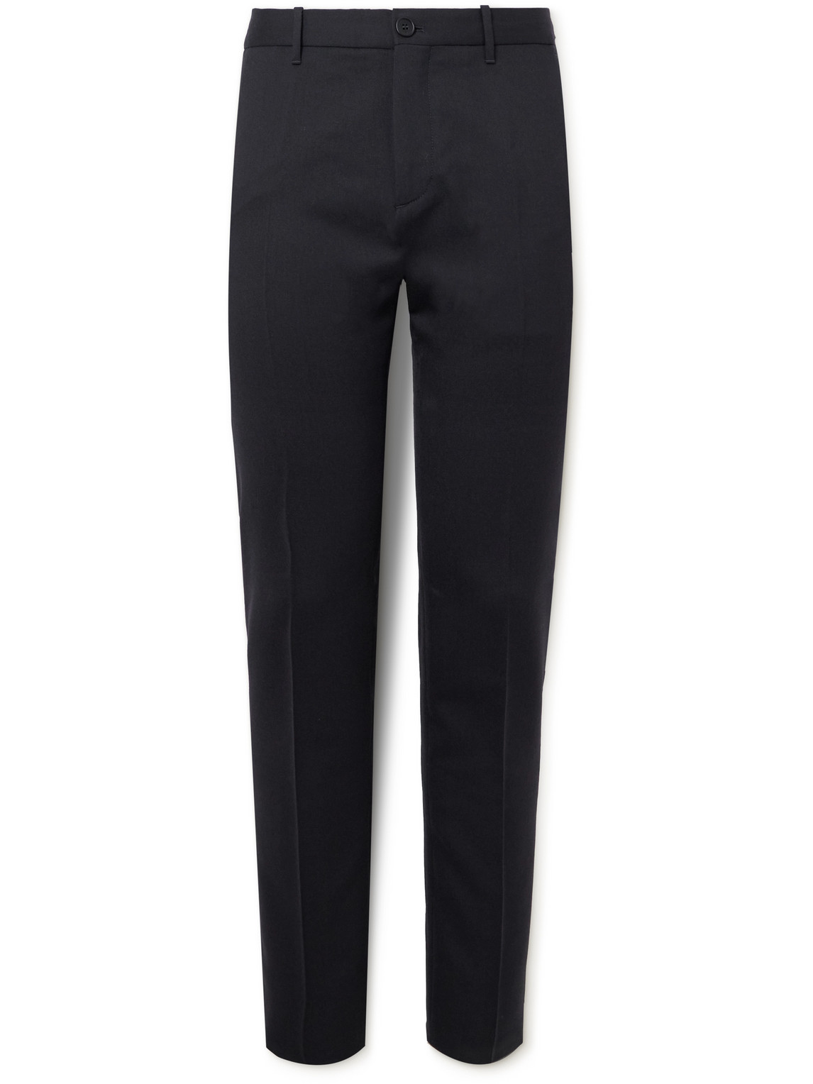 Incotex Venezia 1951 Slim-fit Wool-blend Tekno Flannel Trousers In Blue