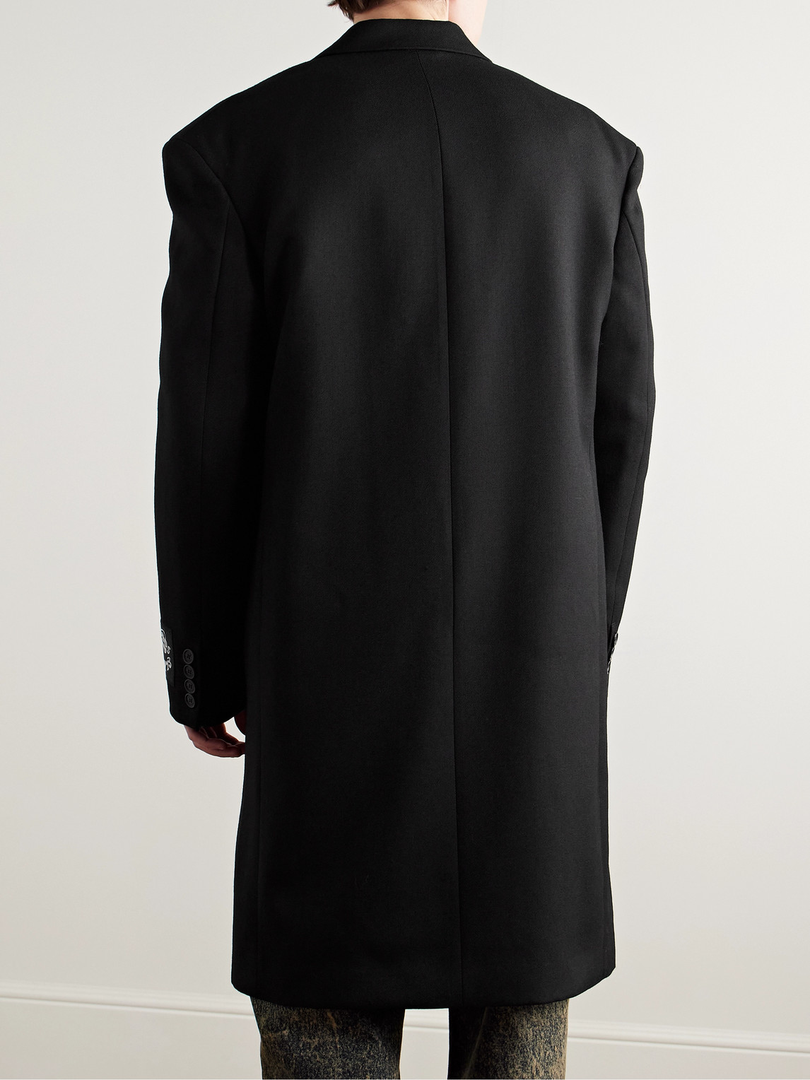 Acne Studios Oversized Logo-appliquéd Wool-twill Blazer In Black